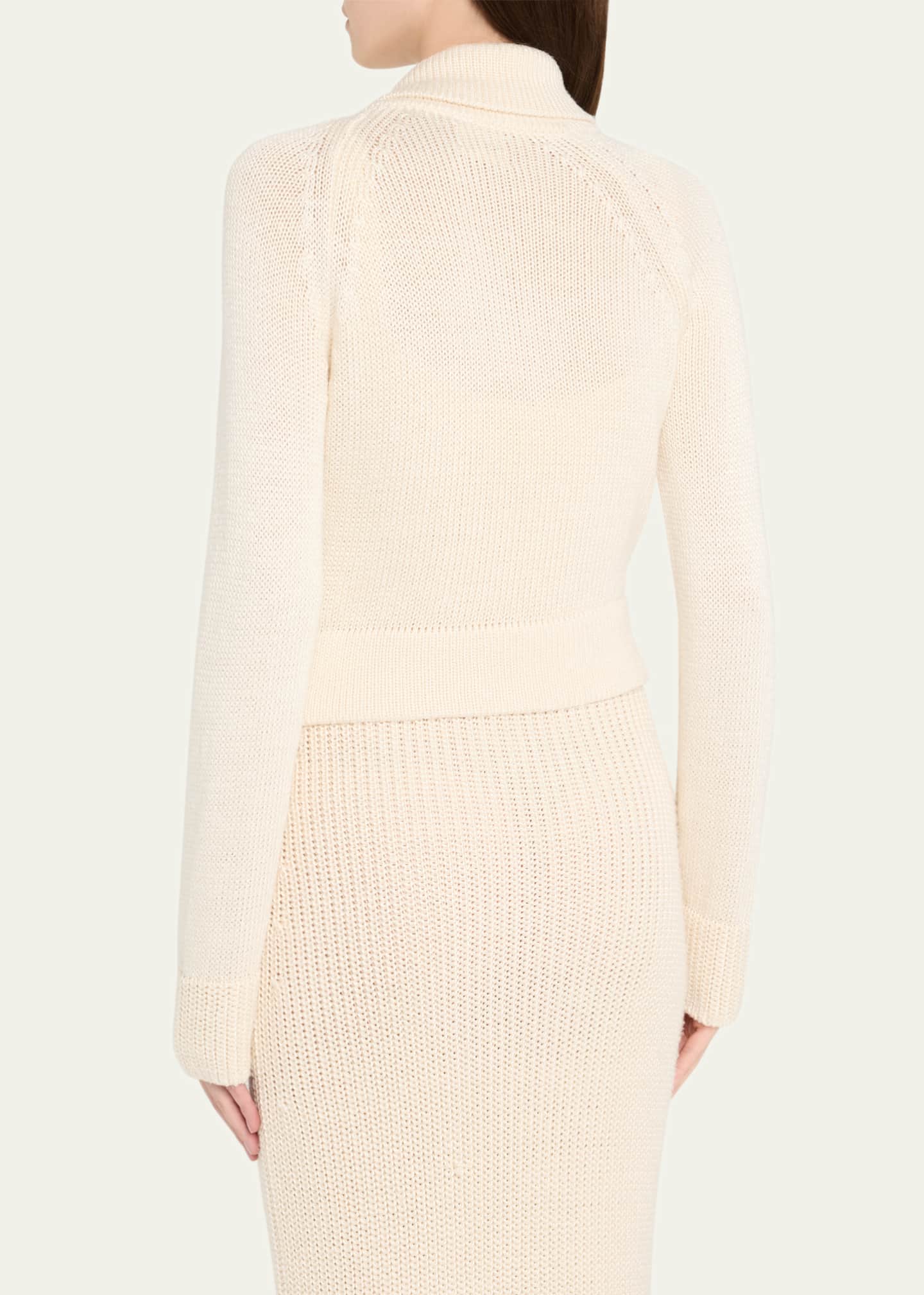 Khaite Lorrai Silk Knit Cardigan Image 3 of 5