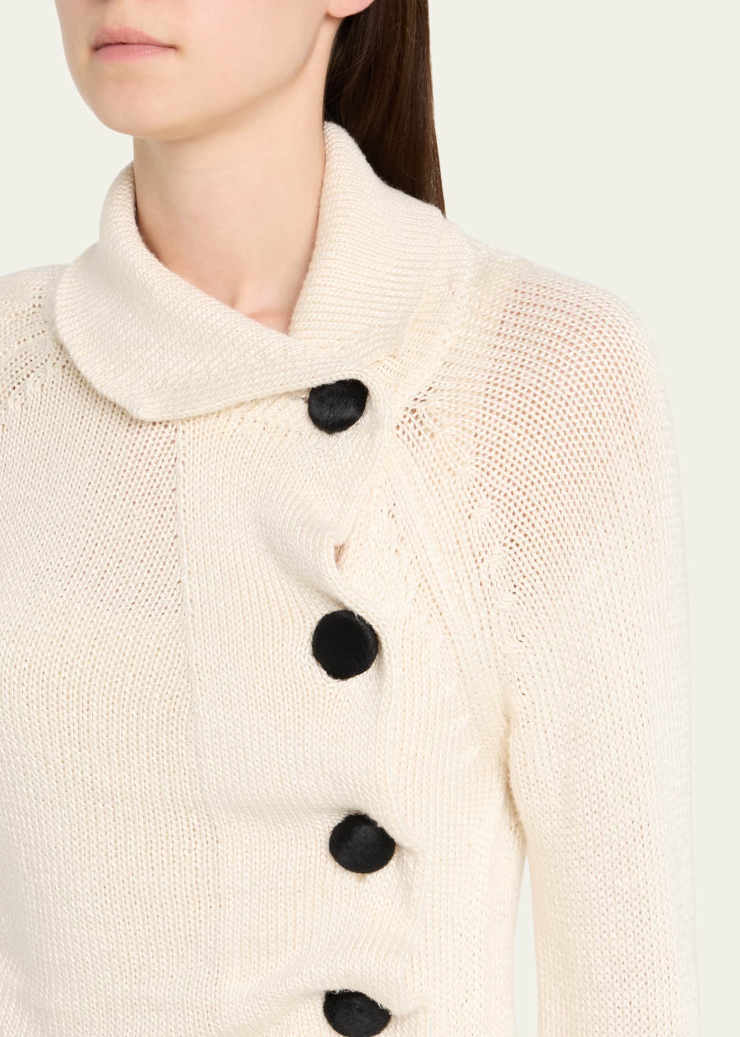Khaite Lorrai Silk Knit Cardigan Image 5 of 5