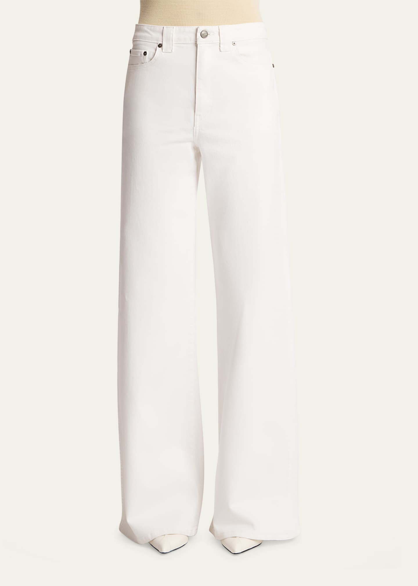 Khaite Dane Mid-Rise Wide-Leg Jeans Image 2 of 4