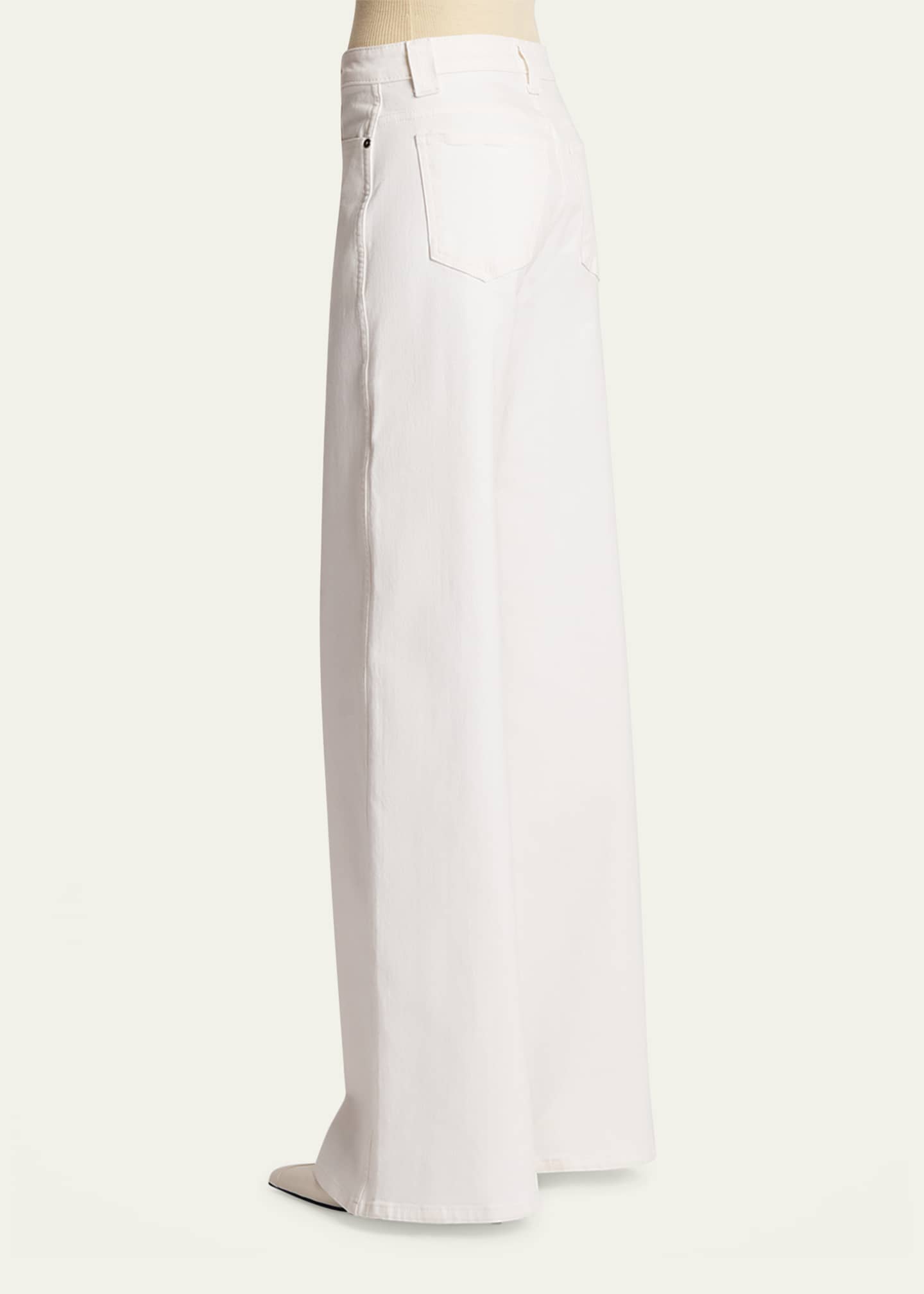 Khaite Dane Mid-Rise Wide-Leg Jeans Image 3 of 4