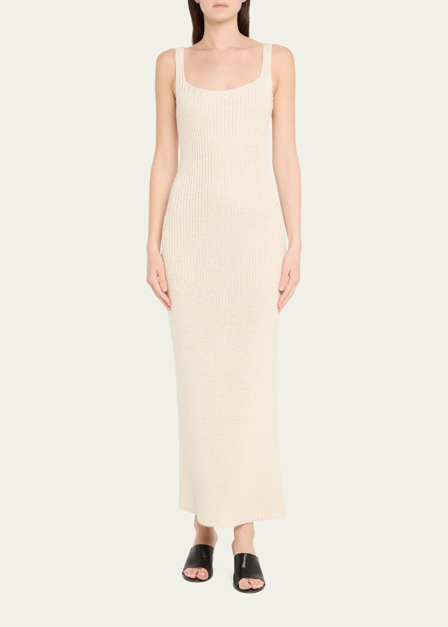 Khaite Lex Fisherman Rib Silk Knit Gown Image 2 of 5