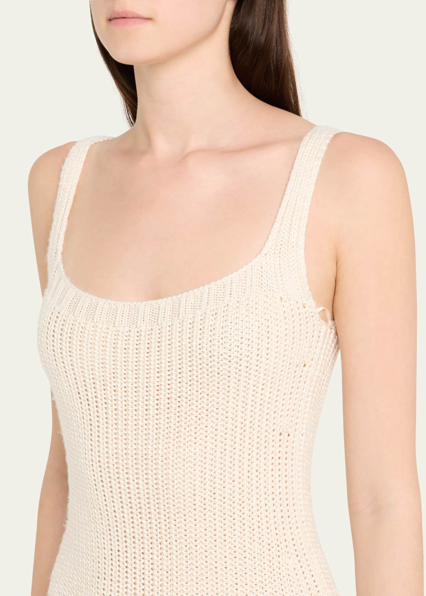 Khaite Lex Fisherman Rib Silk Knit Gown Image 5 of 5