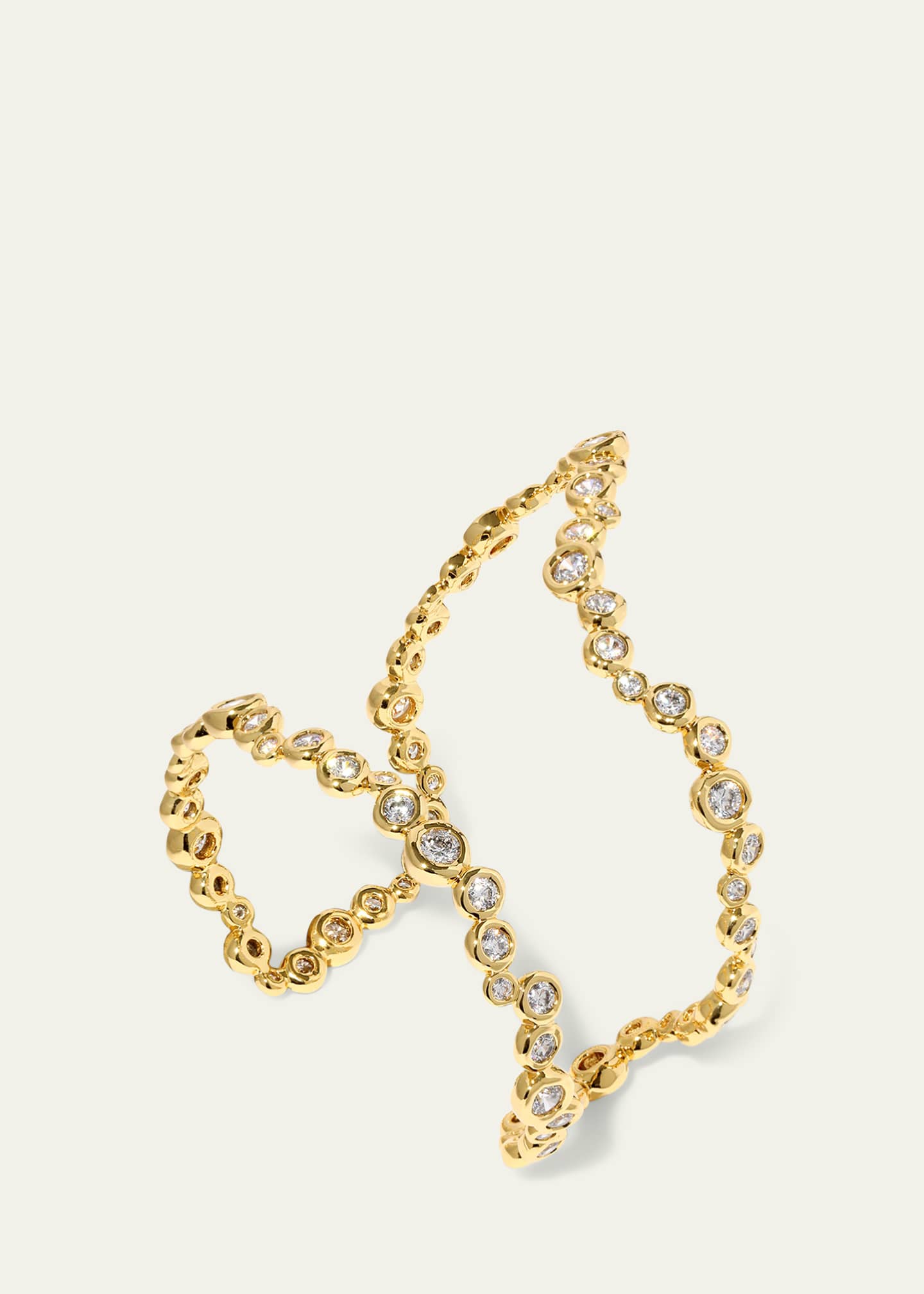 Alexis Bittar Asterales Gold CZ Open Wave Cuff Image 3 of 3