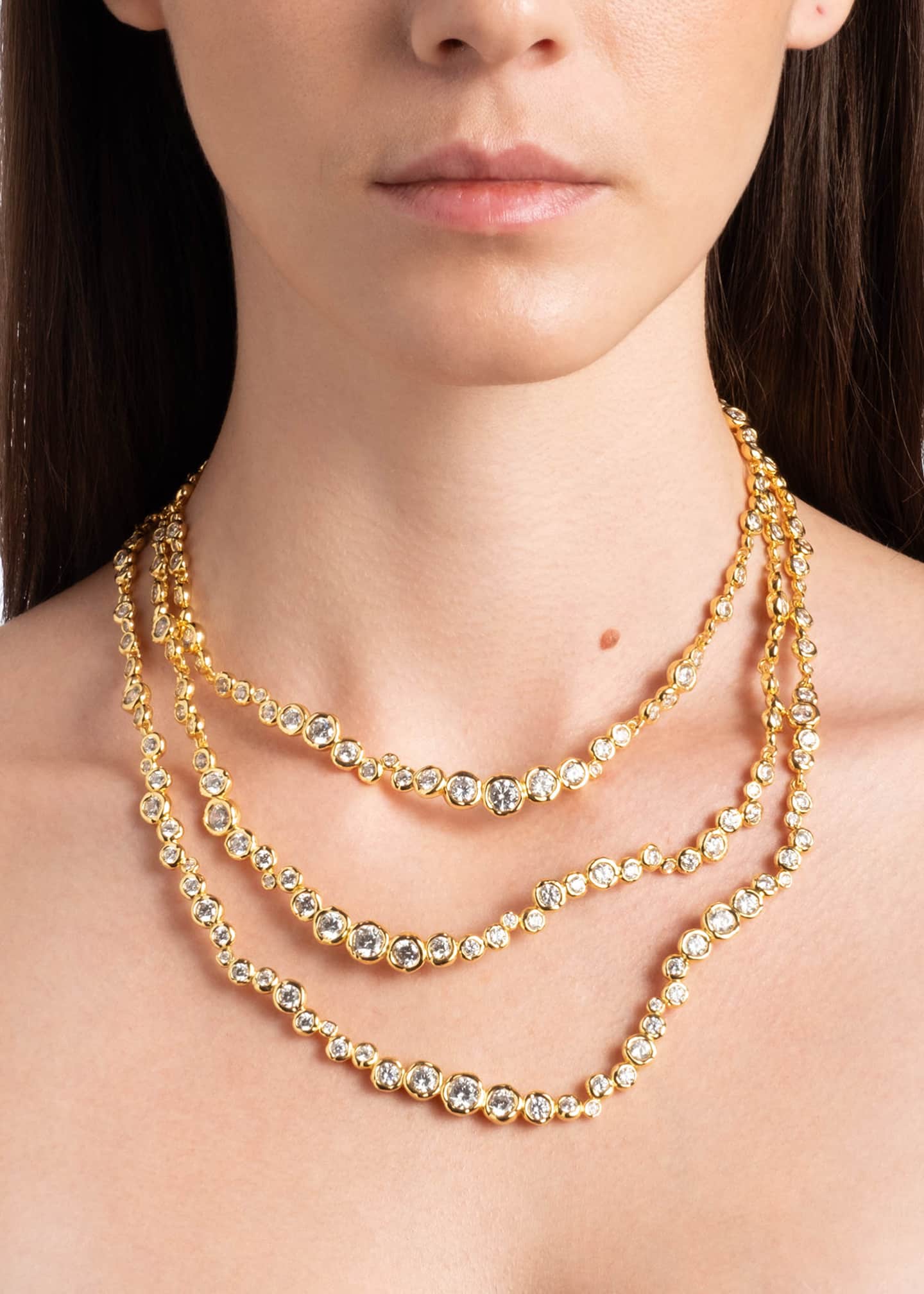 Alexis Bittar Asterales Gold CZ Layered Necklace Image 2 of 2