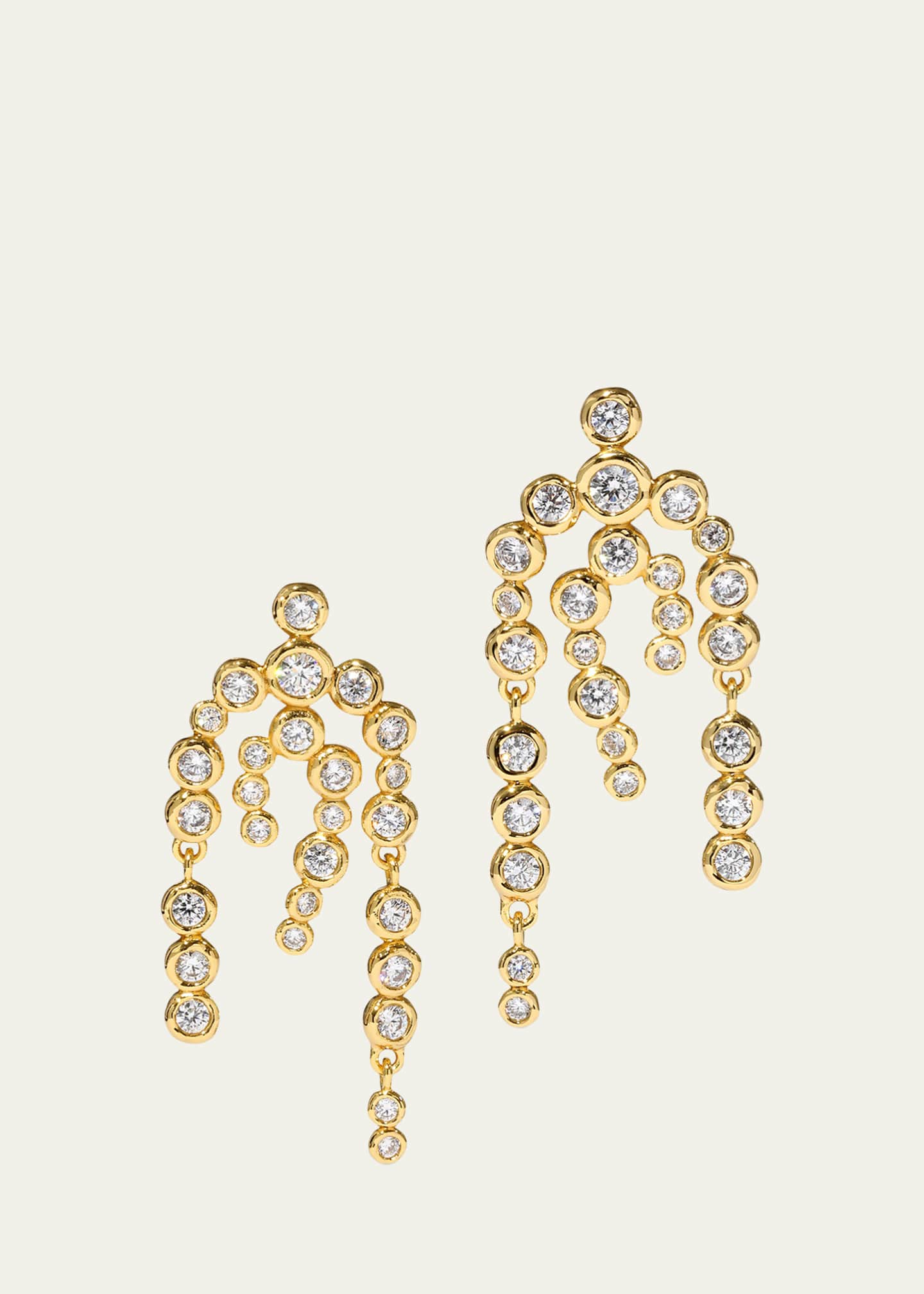 Alexis Bittar Asterales Gold CZ Chandelier Earrings Image 1 of 3