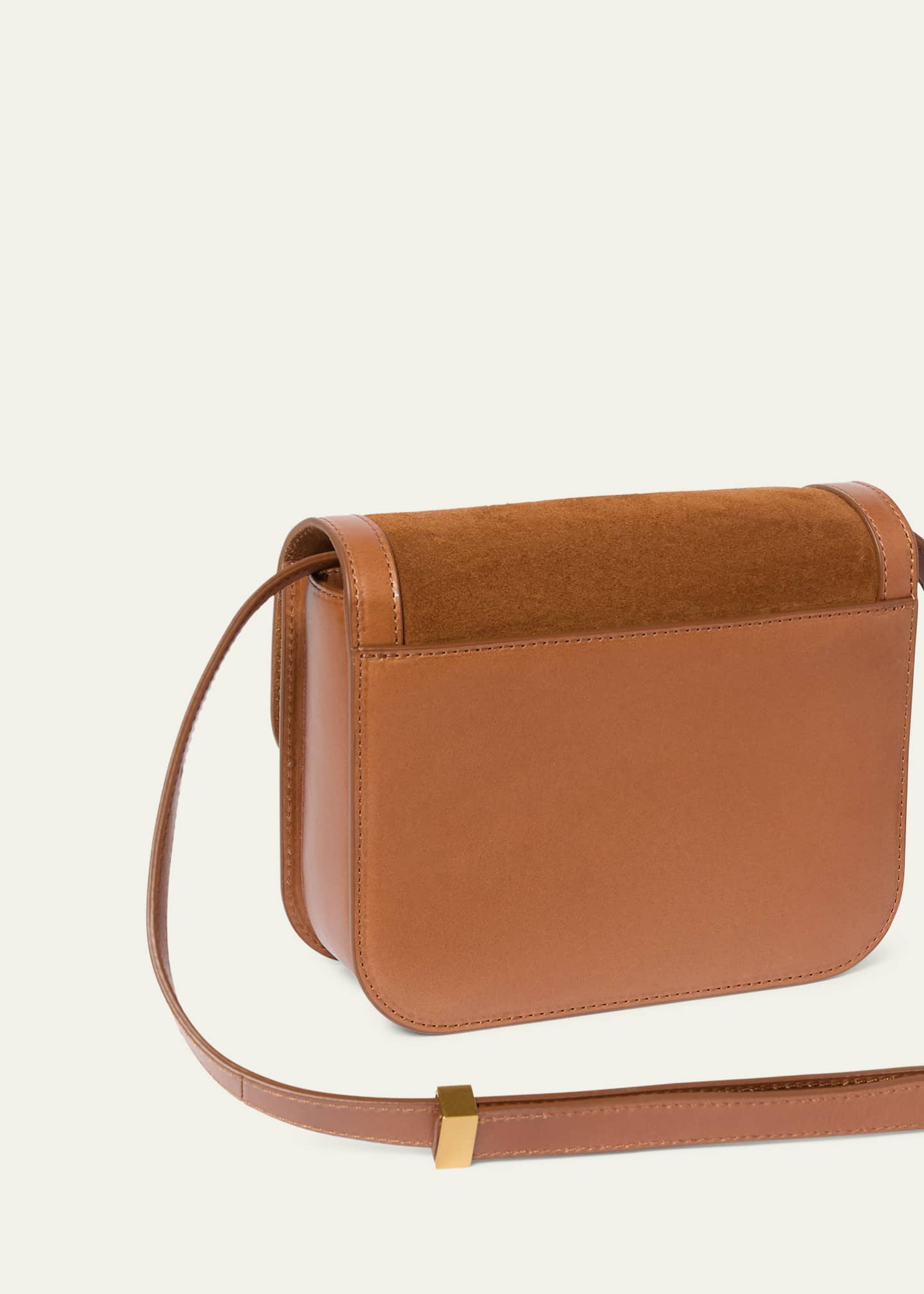 Loeffler Randall Desi Flap Suede and Leather Crossbody Bag Image 2 of 3