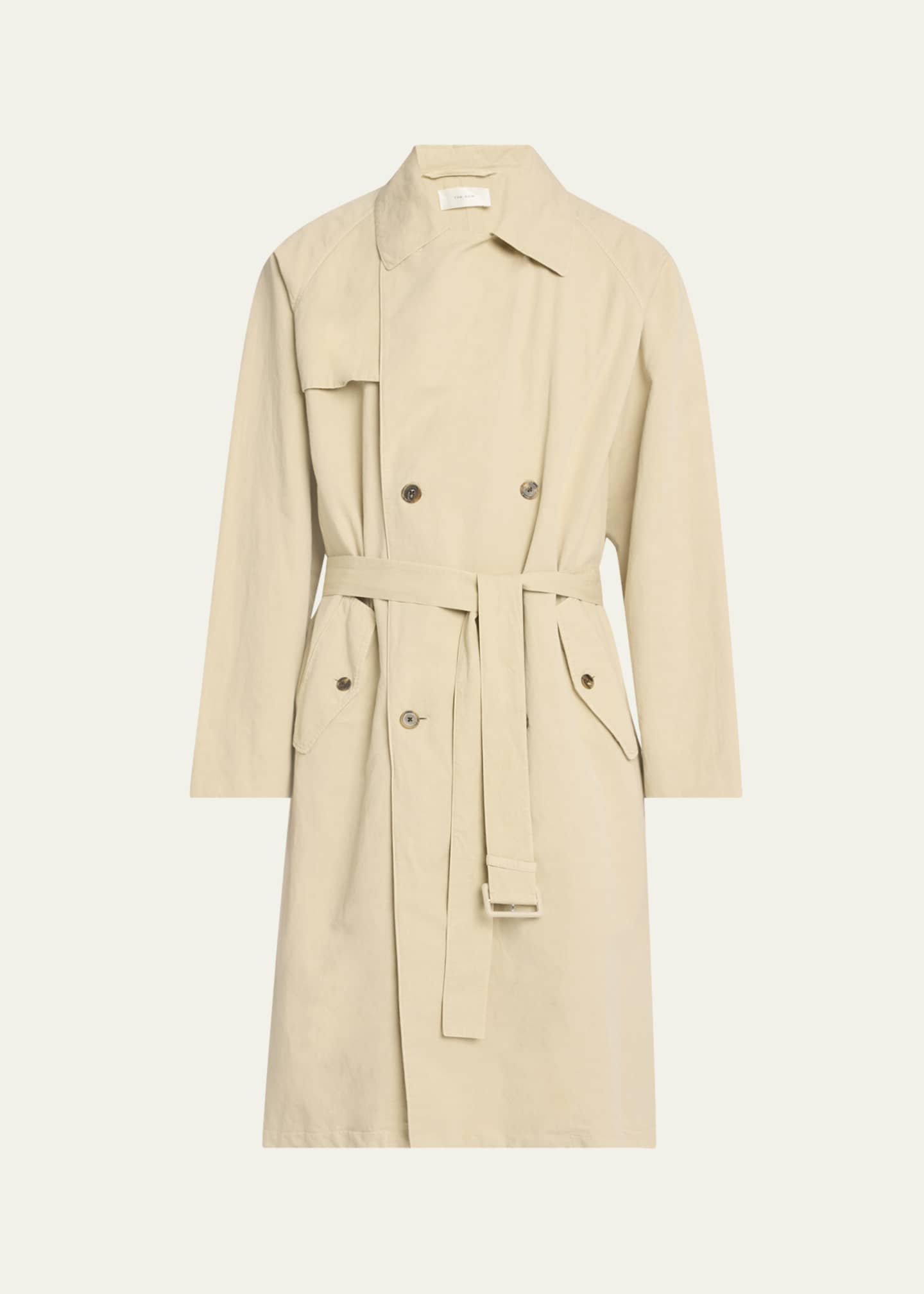 THE ROW Men's Rainard Cotton-Linen Trench Coat Image 1 of 5