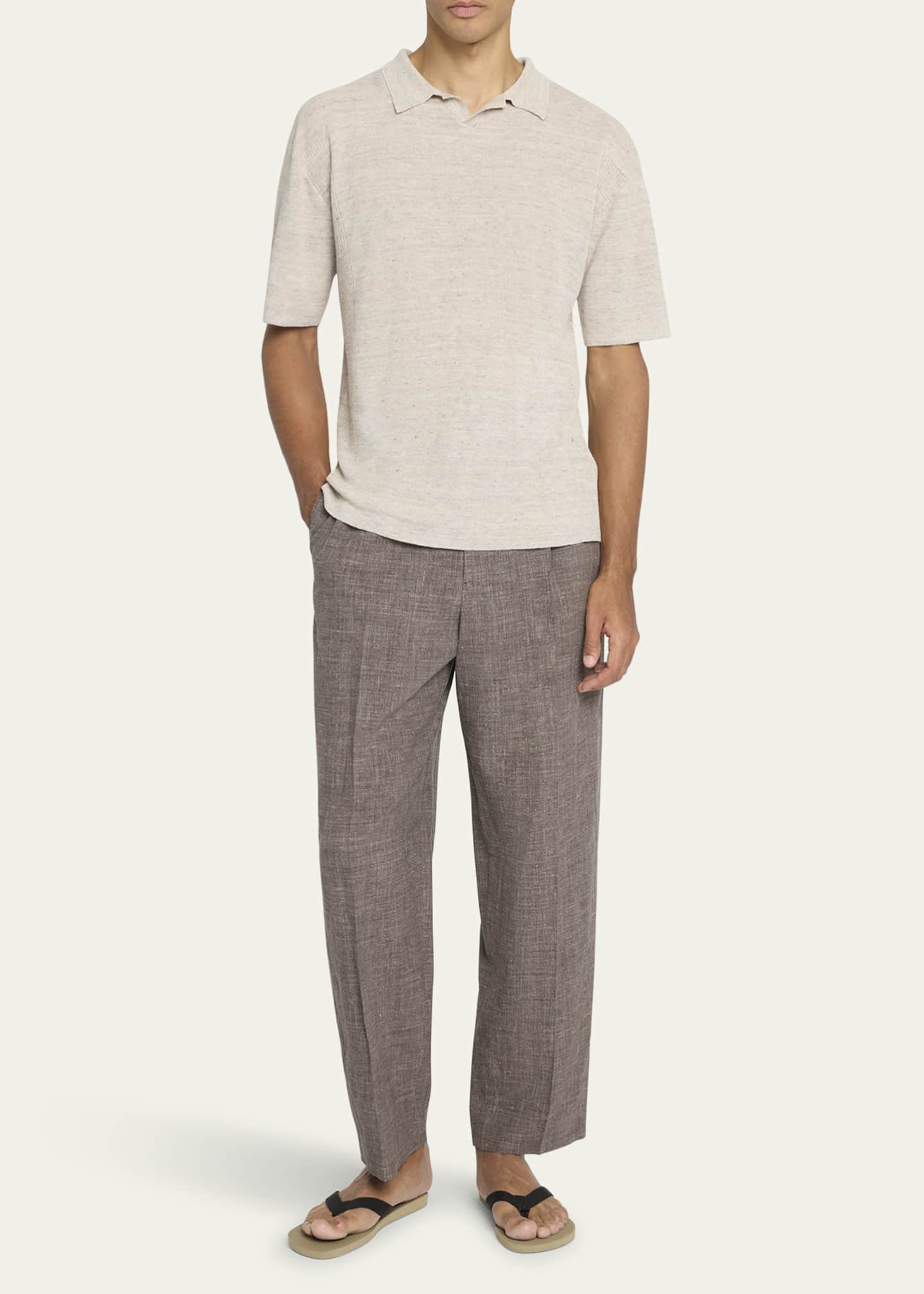 THE ROW Men's Reggie Knit Polo Shirt Image 2 of 5