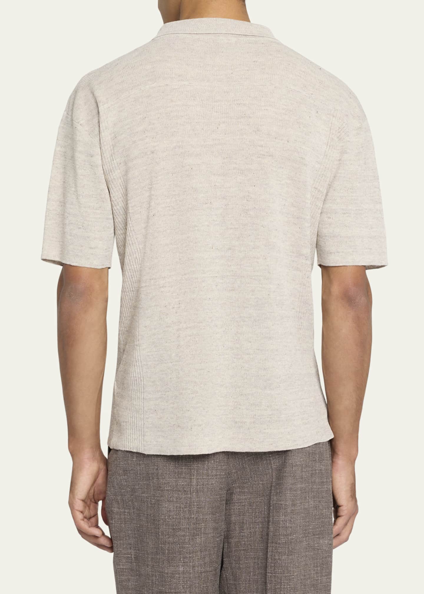 THE ROW Men's Reggie Knit Polo Shirt Image 3 of 5