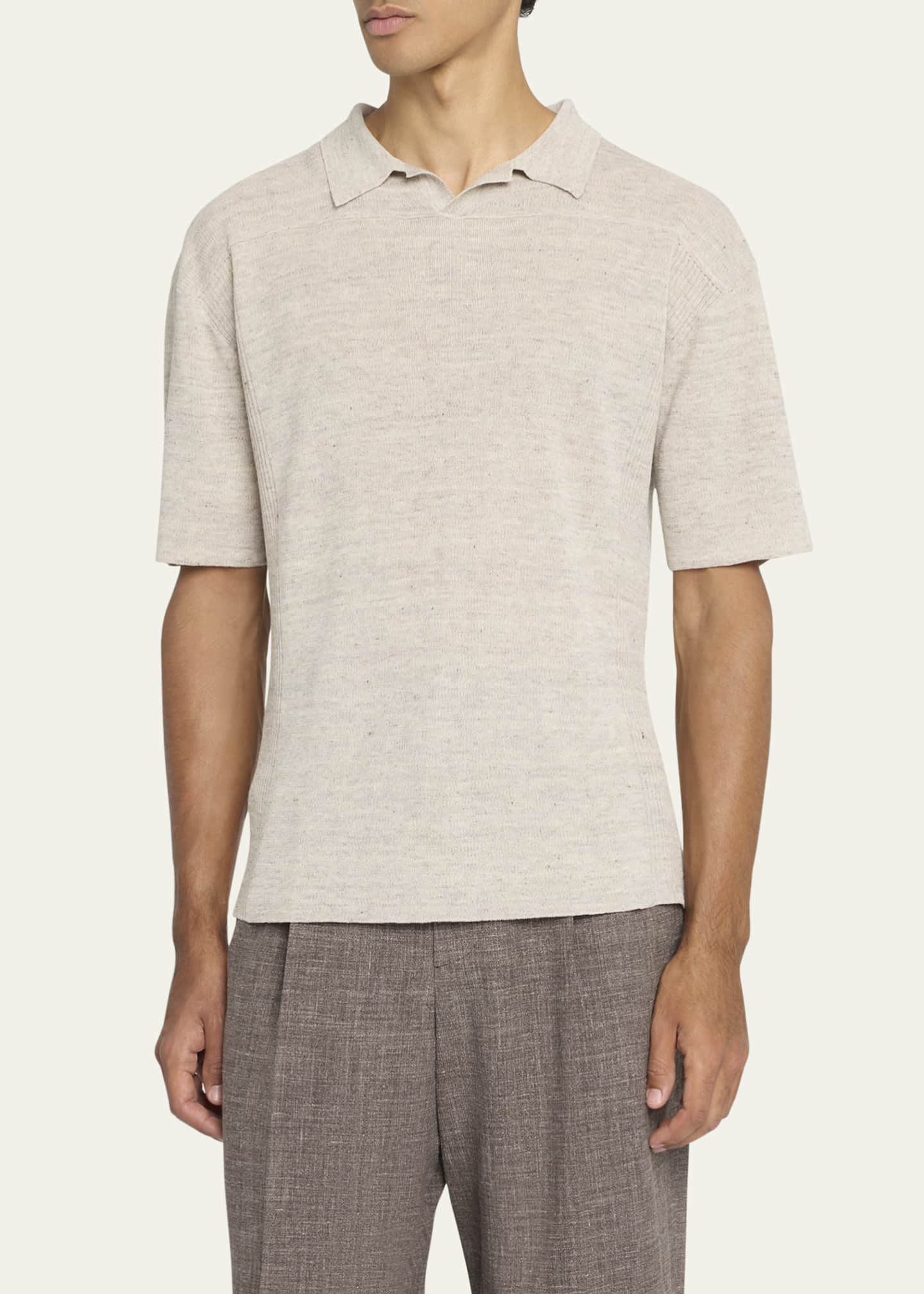 THE ROW Men's Reggie Knit Polo Shirt Image 4 of 5