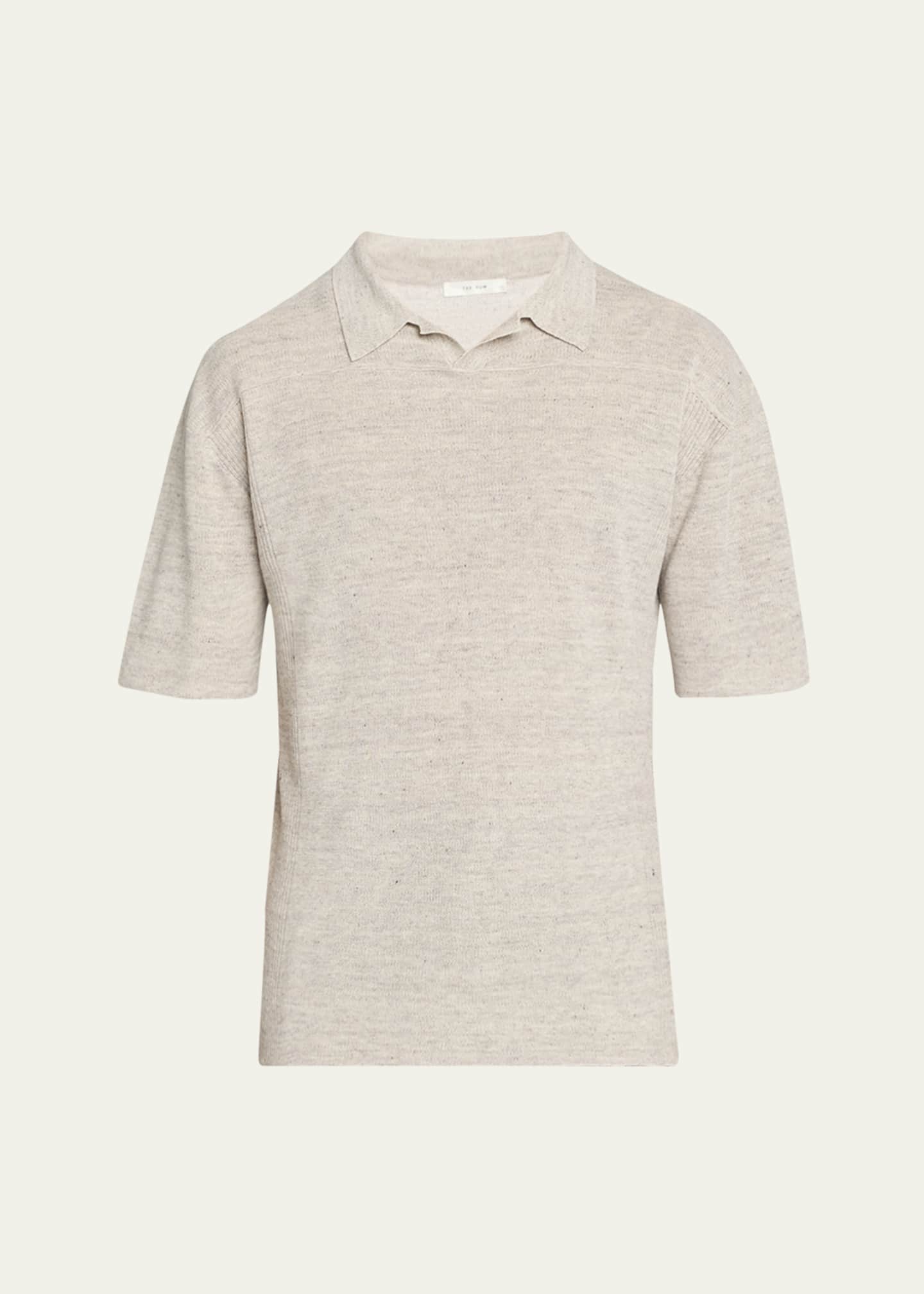 THE ROW Men's Reggie Knit Polo Shirt Image 1 of 5