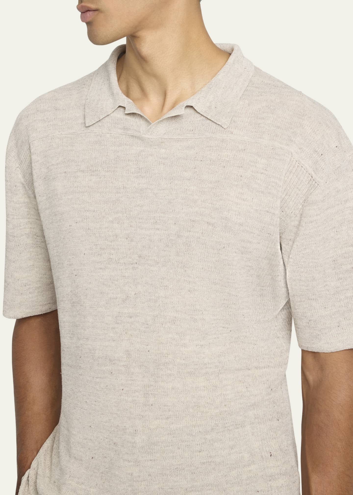 THE ROW Men's Reggie Knit Polo Shirt Image 5 of 5