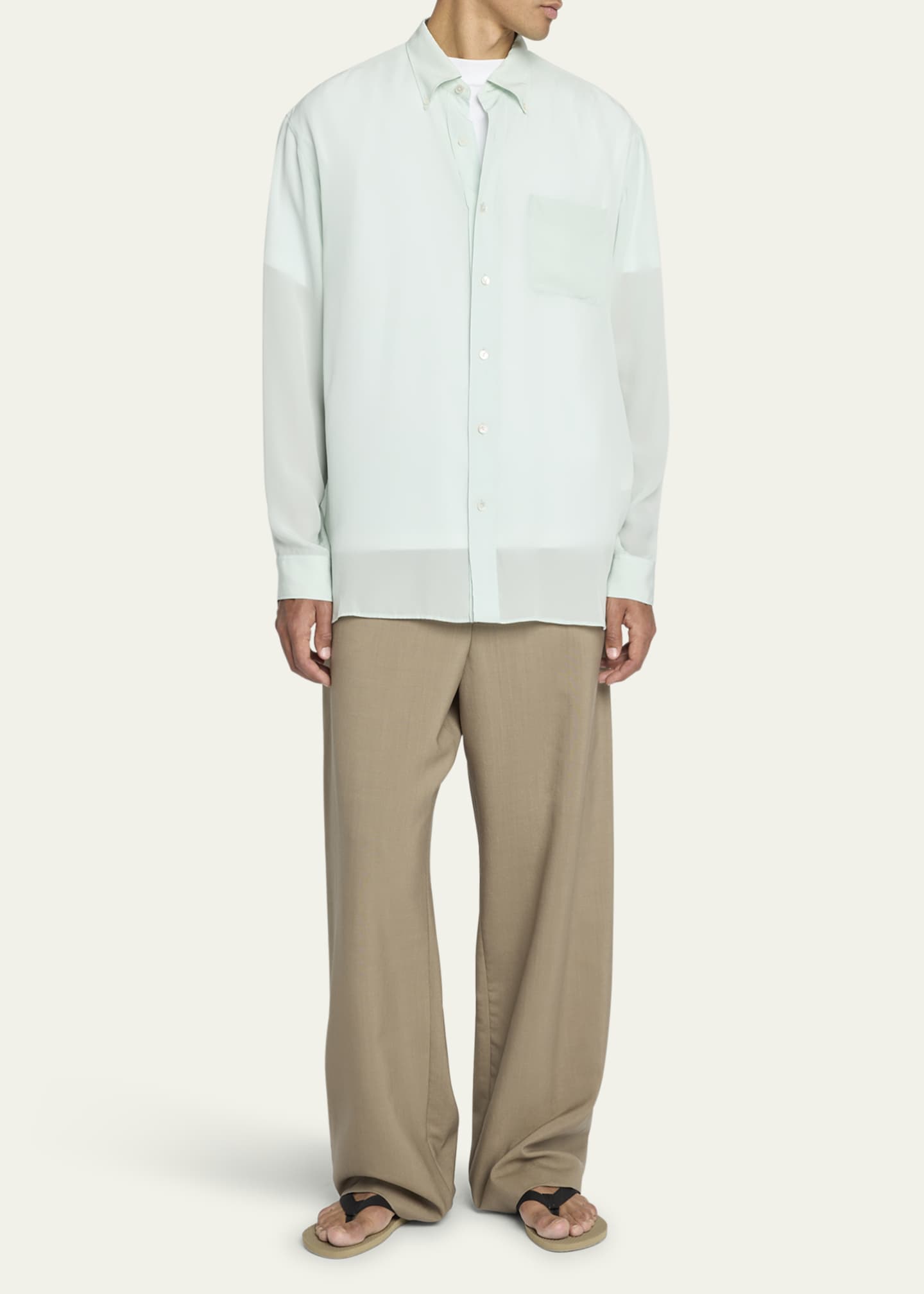 THE ROW Men's Bresson Cupro Shirt Image 2 of 5