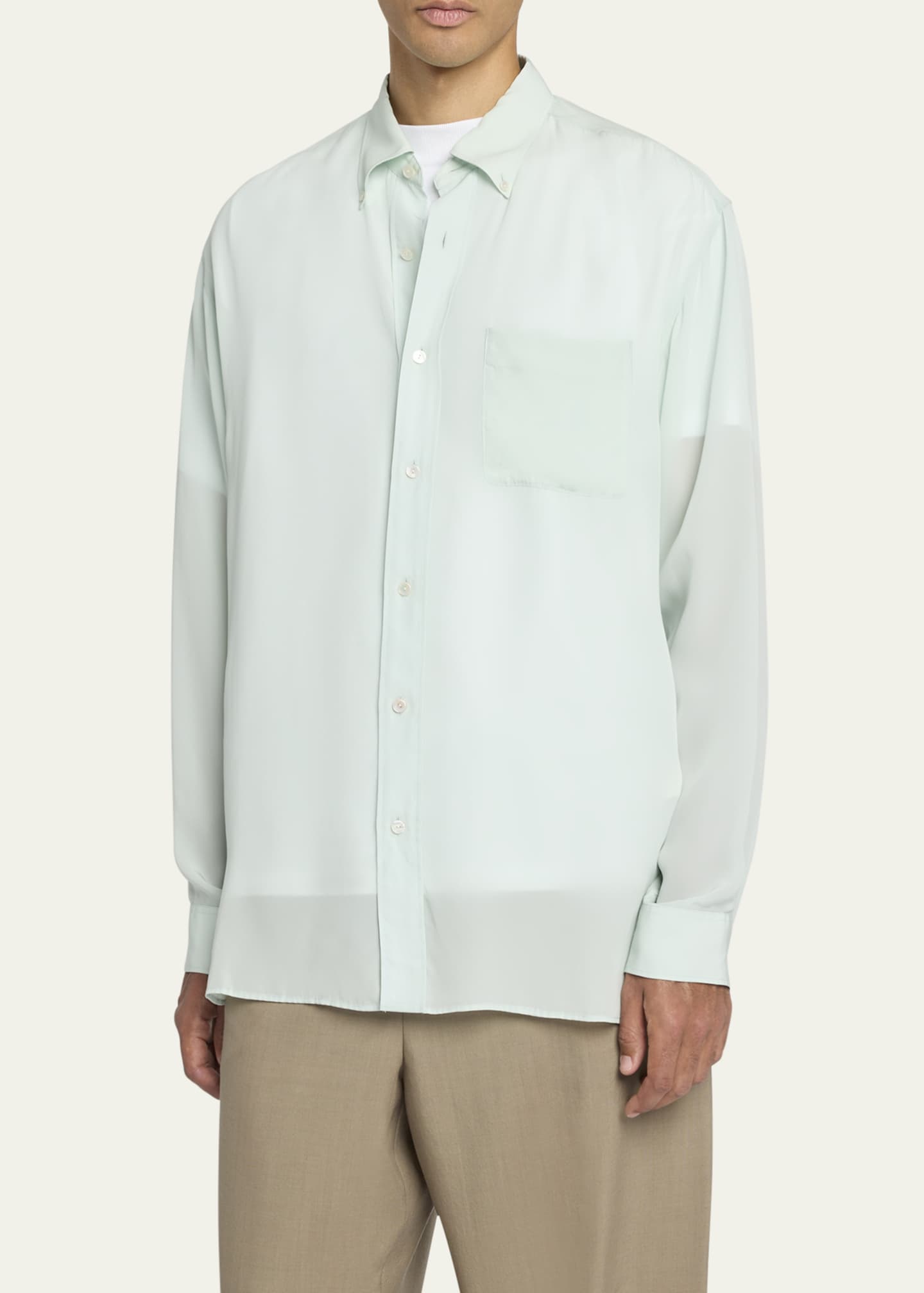 THE ROW Men's Bresson Cupro Shirt Image 4 of 5
