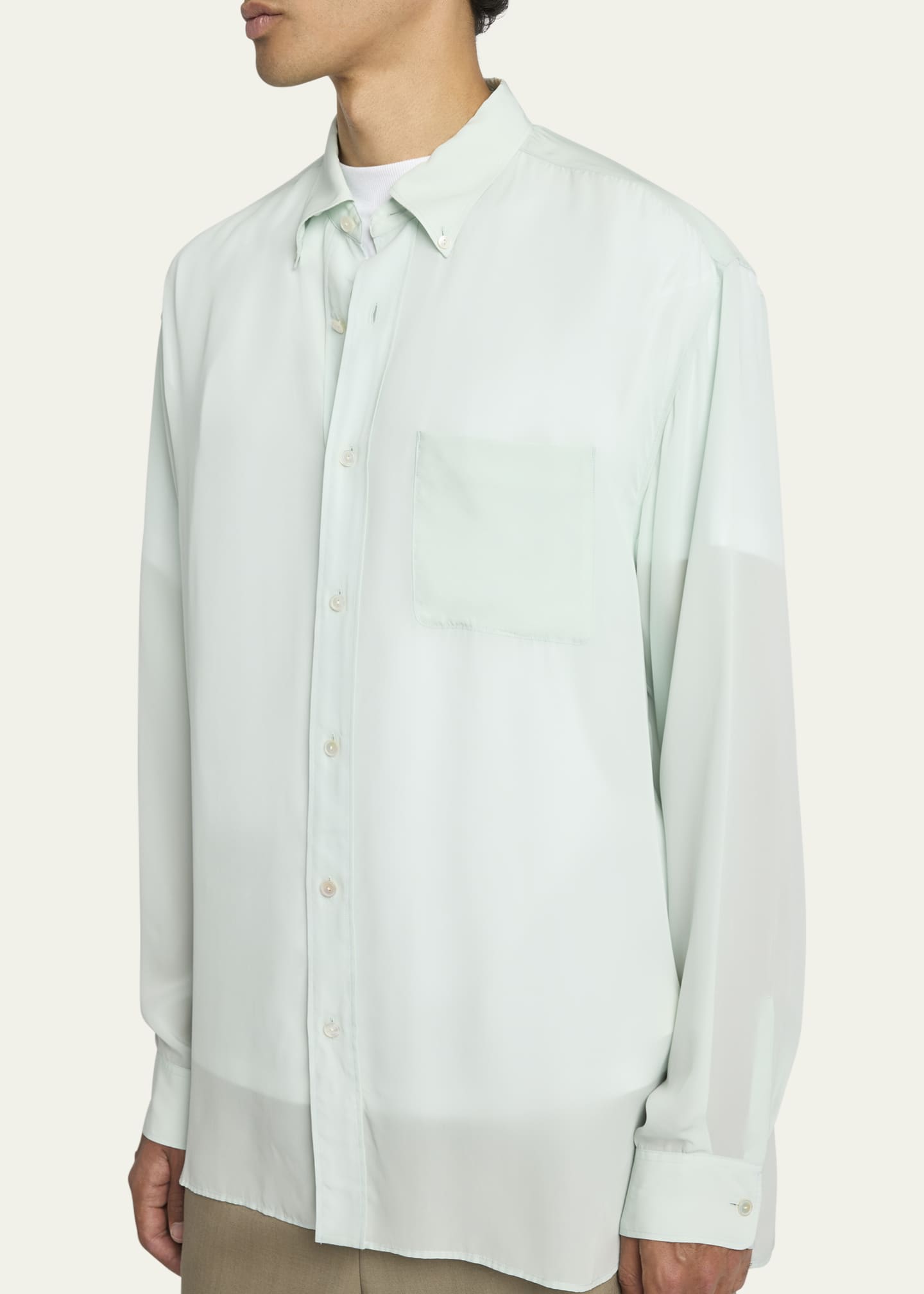 THE ROW Men's Bresson Cupro Shirt Image 5 of 5