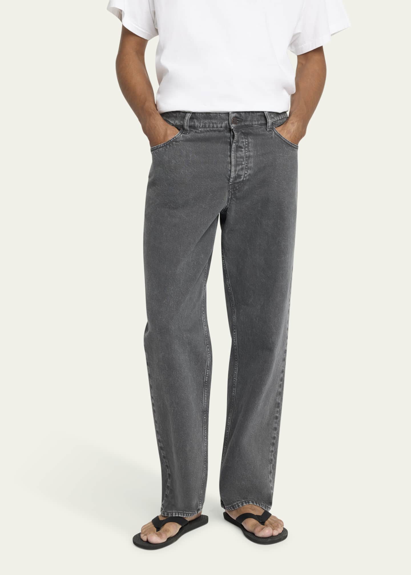 THE ROW Men's Ross Faded Denim Jeans Image 4 of 5