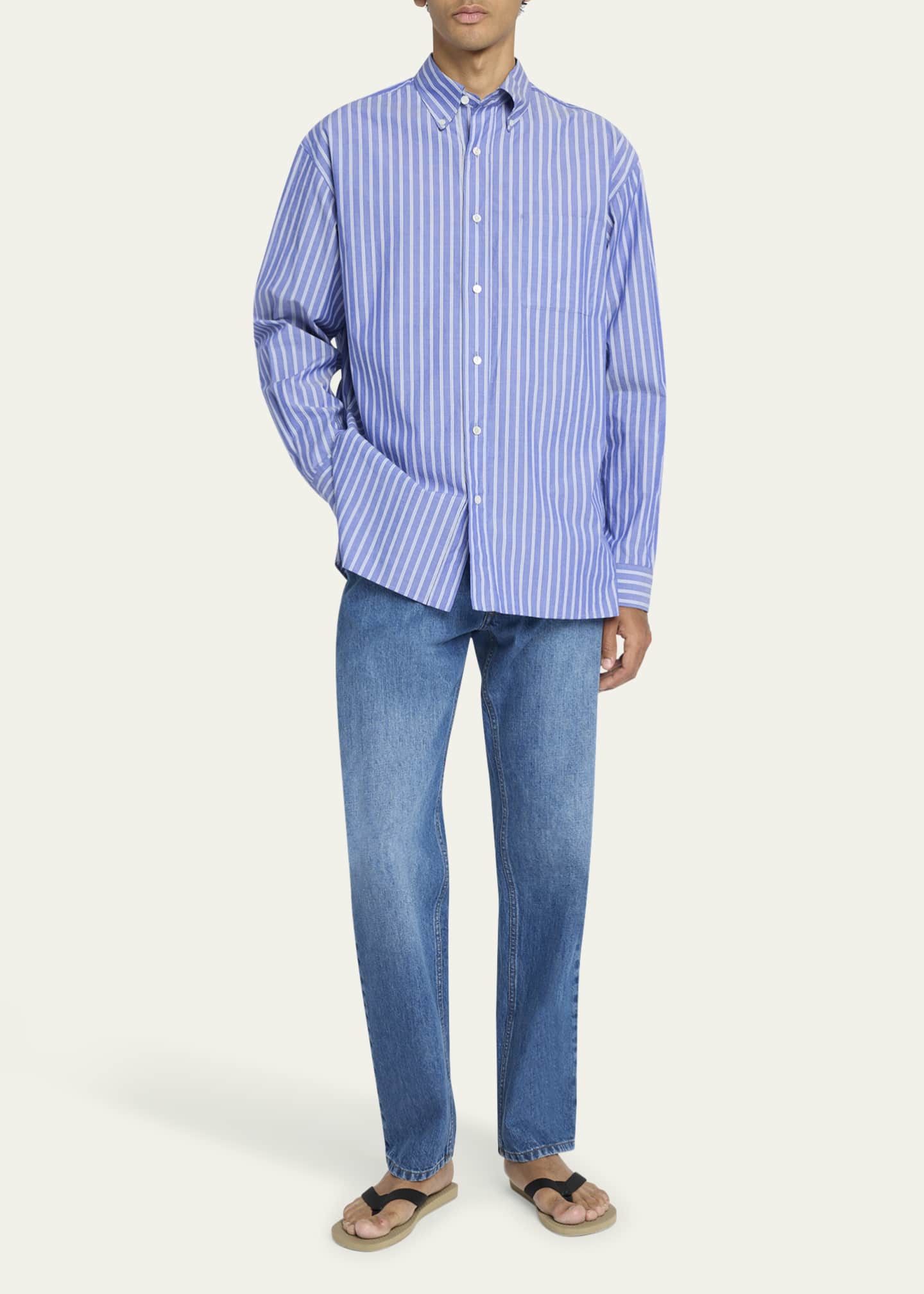 THE ROW Men's Burt Straight-Leg Jeans Image 2 of 5