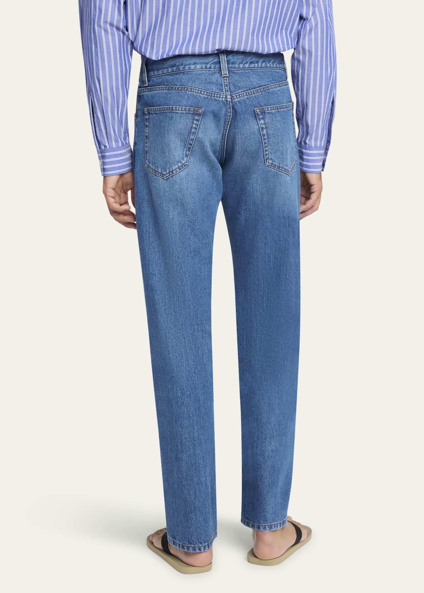 THE ROW Men's Burt Straight-Leg Jeans Image 3 of 5