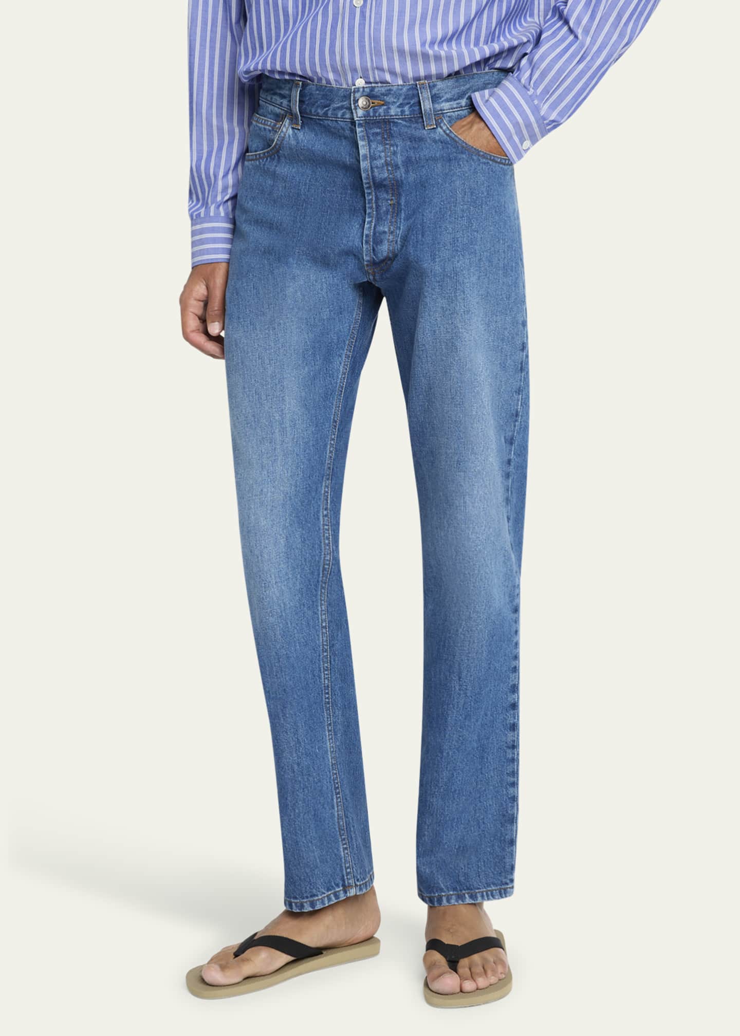 THE ROW Men's Burt Straight-Leg Jeans Image 4 of 5