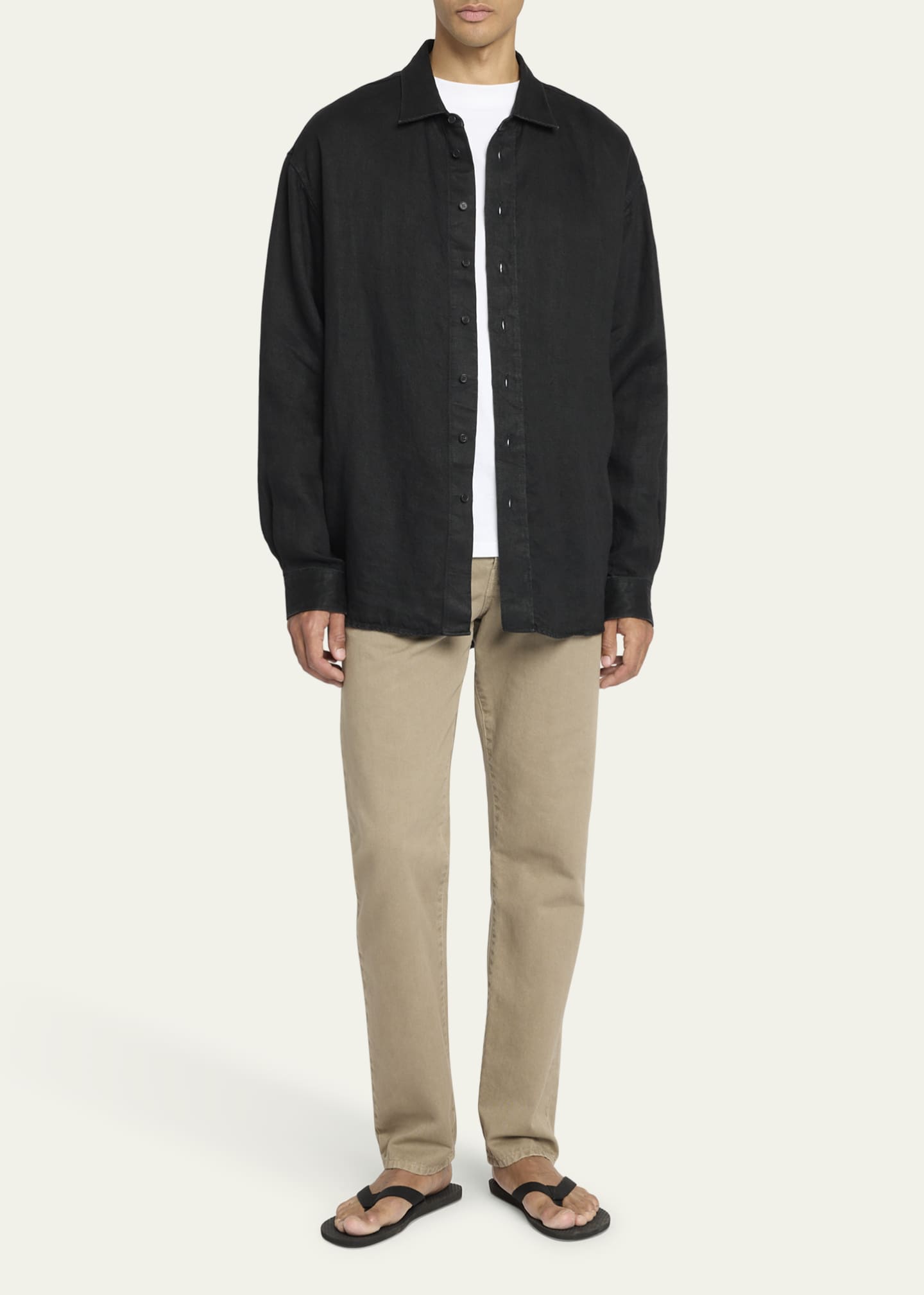 THE ROW Men's Penn Linen Overshirt Image 2 of 5