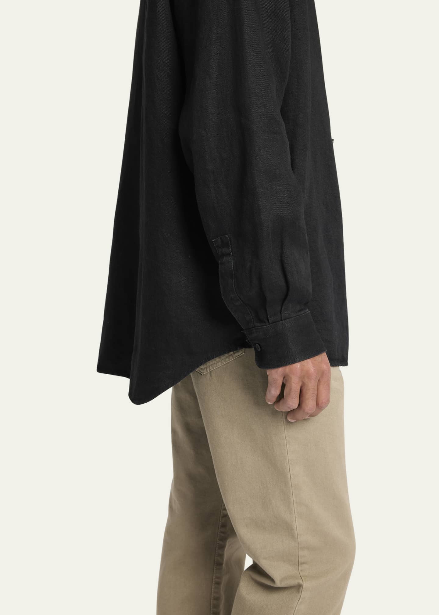 THE ROW Men's Penn Linen Overshirt Image 5 of 5