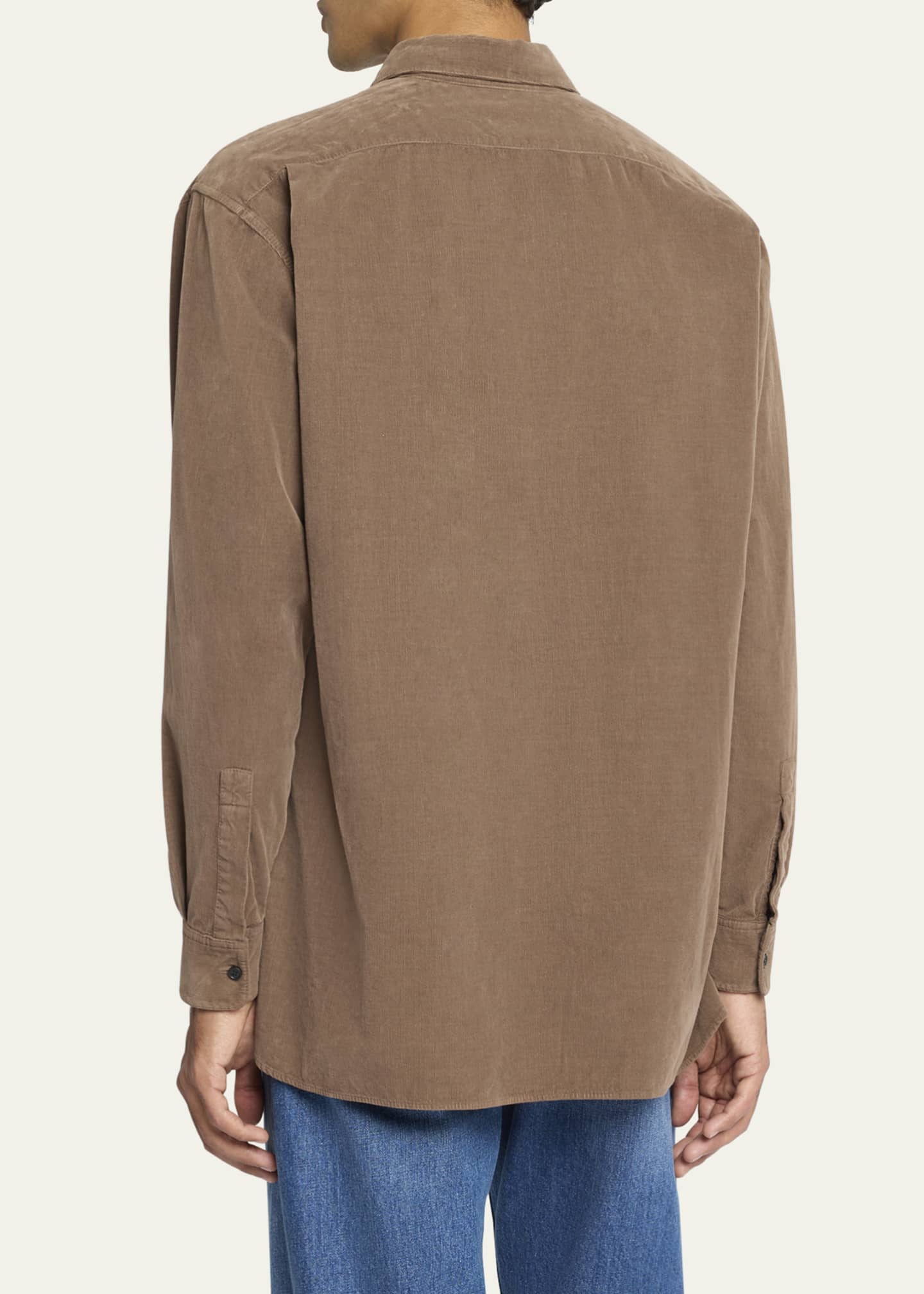 THE ROW Men's Lancaster Corduroy Sport Shirt Image 3 of 5