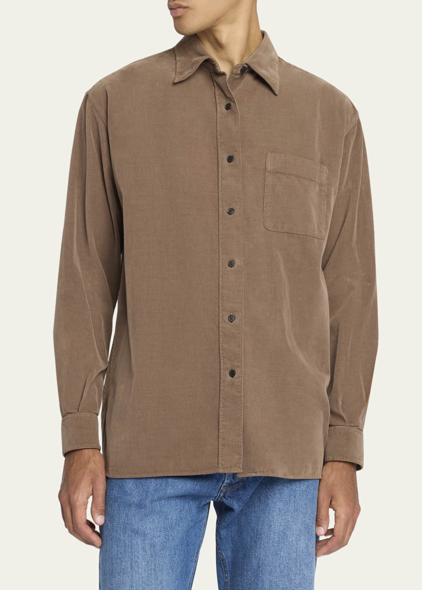 THE ROW Men's Lancaster Corduroy Sport Shirt Image 4 of 5
