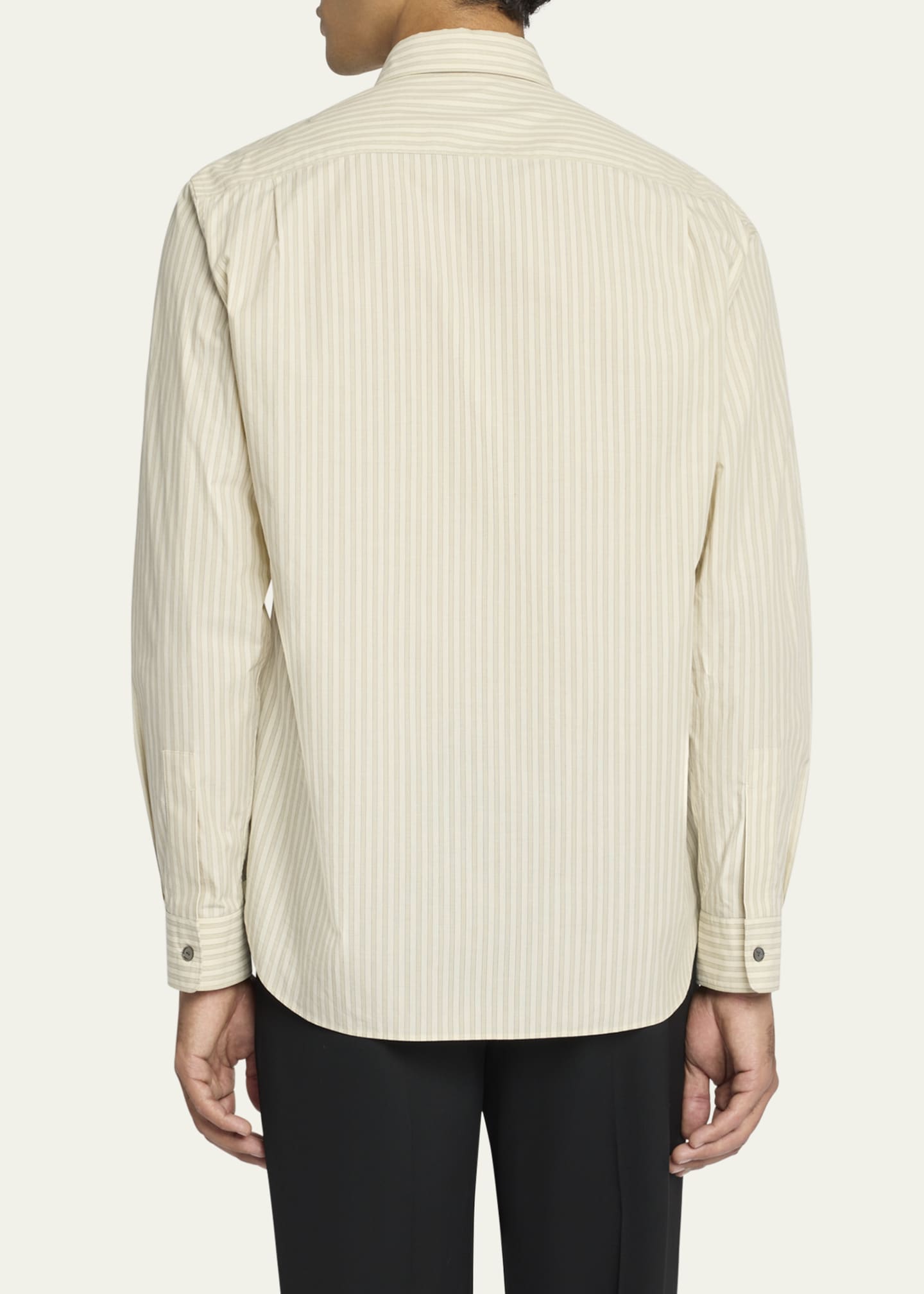 THE ROW Men's Ashford Striped Sport Shirt Image 3 of 5