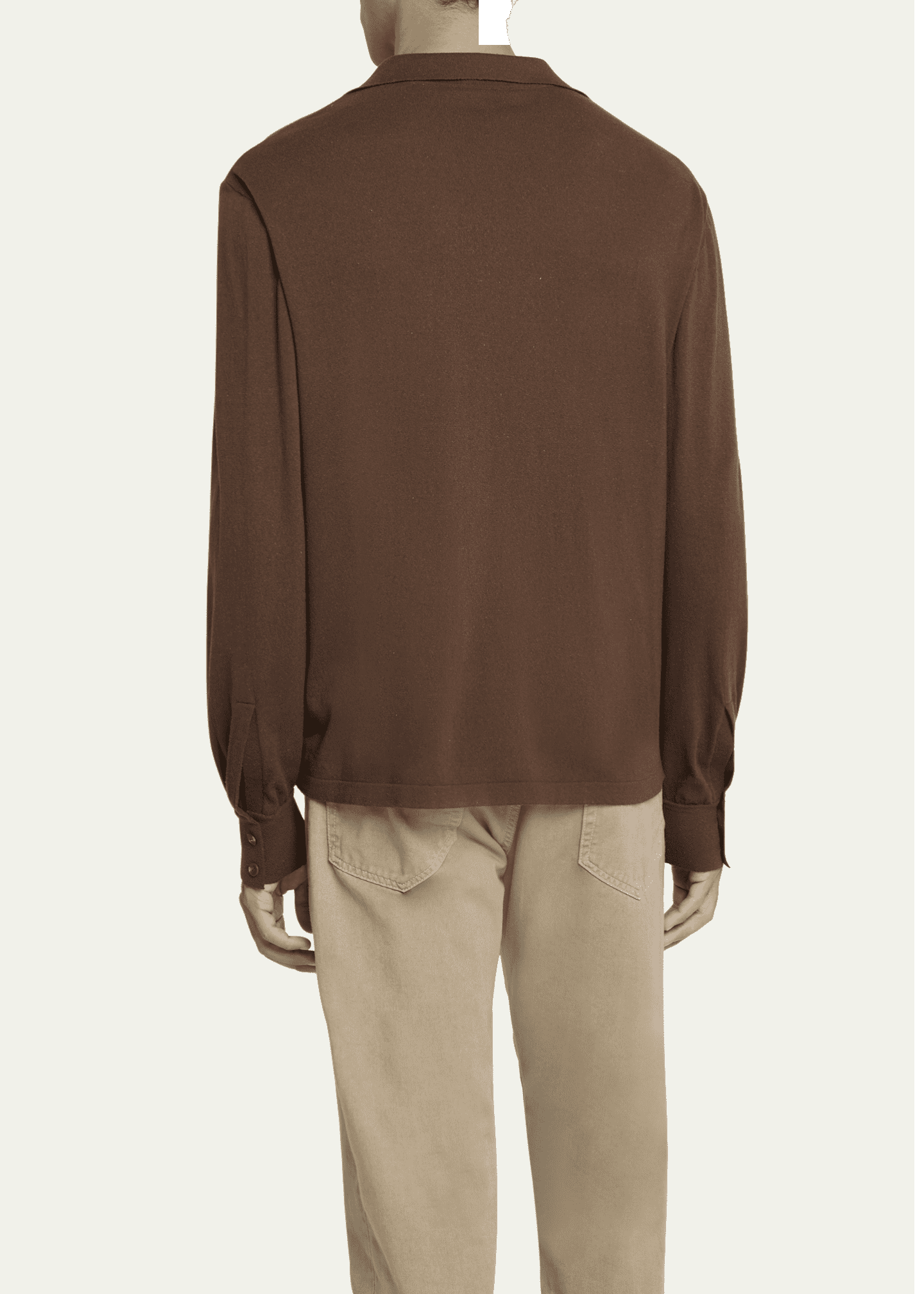THE ROW Men's Stafford Silk Polo Shirt Image 3 of 5