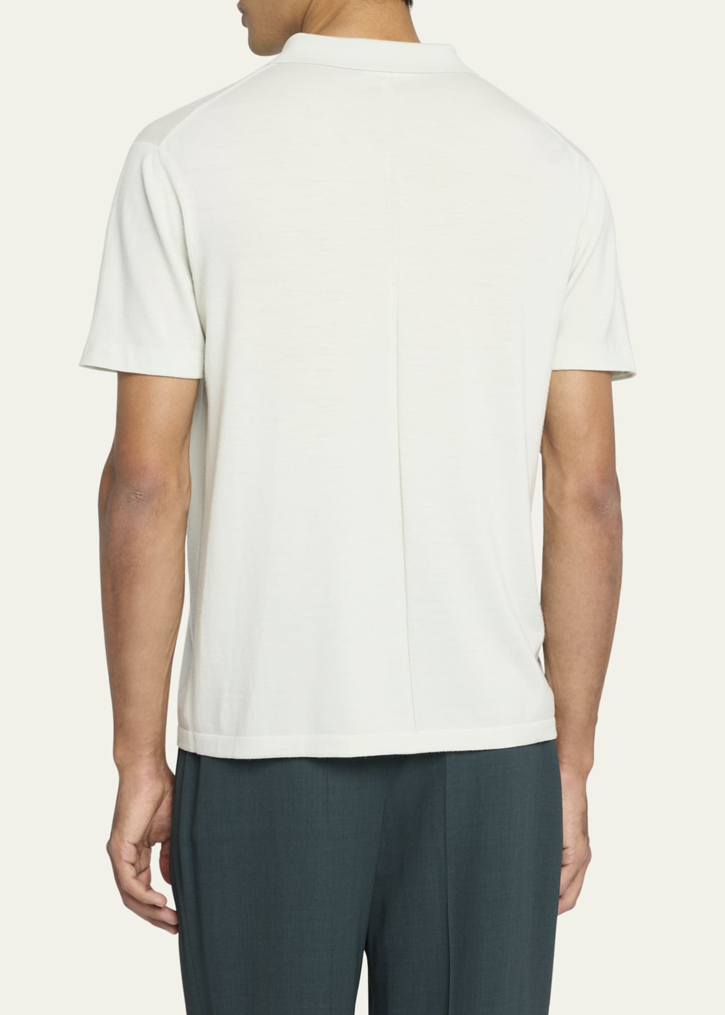 THE ROW Men's Mauro Wool Polo Shirt Image 3 of 5
