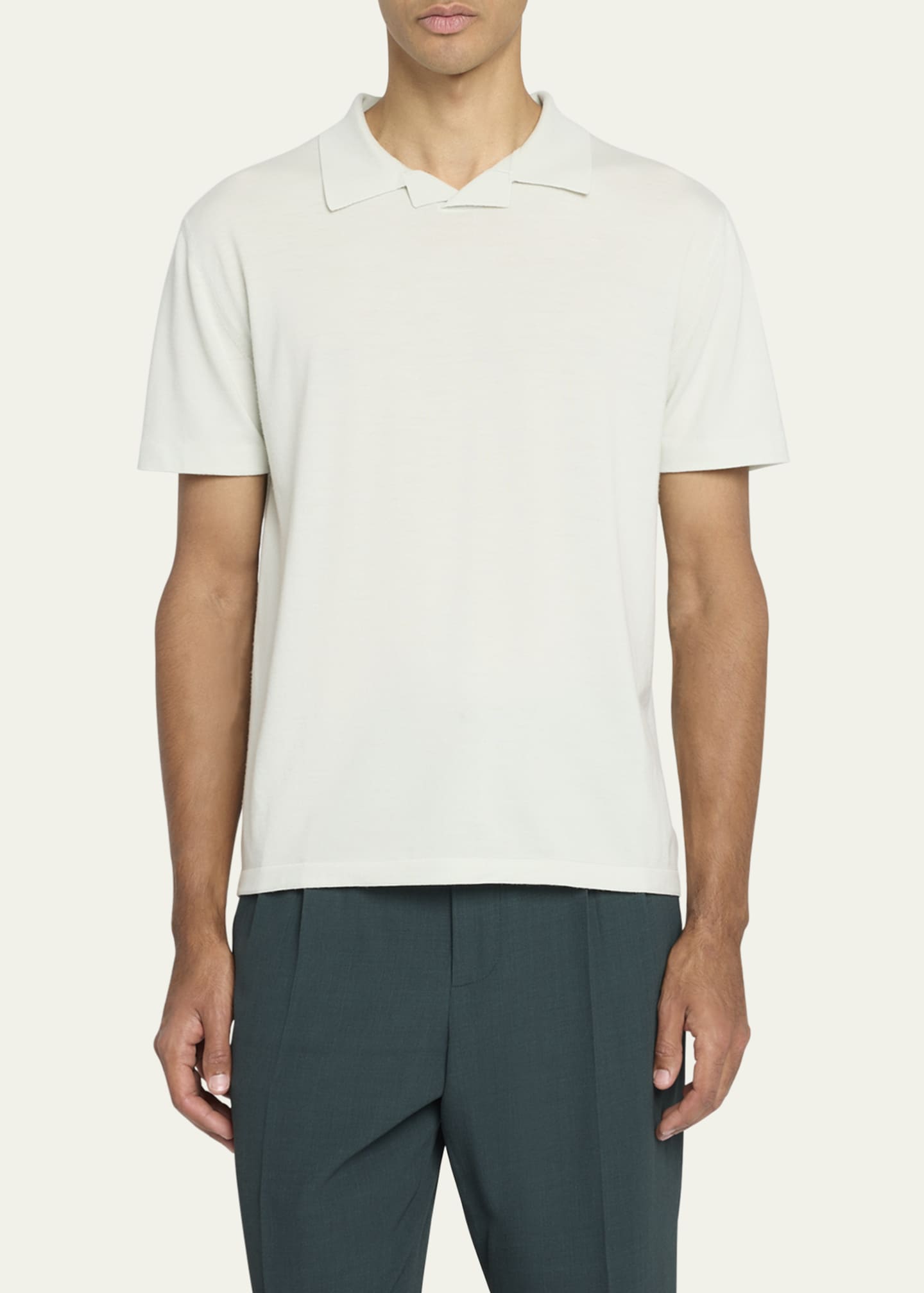 THE ROW Men's Mauro Wool Polo Shirt Image 4 of 5