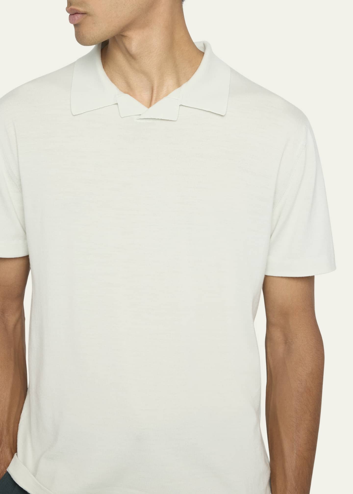 THE ROW Men's Mauro Wool Polo Shirt Image 5 of 5