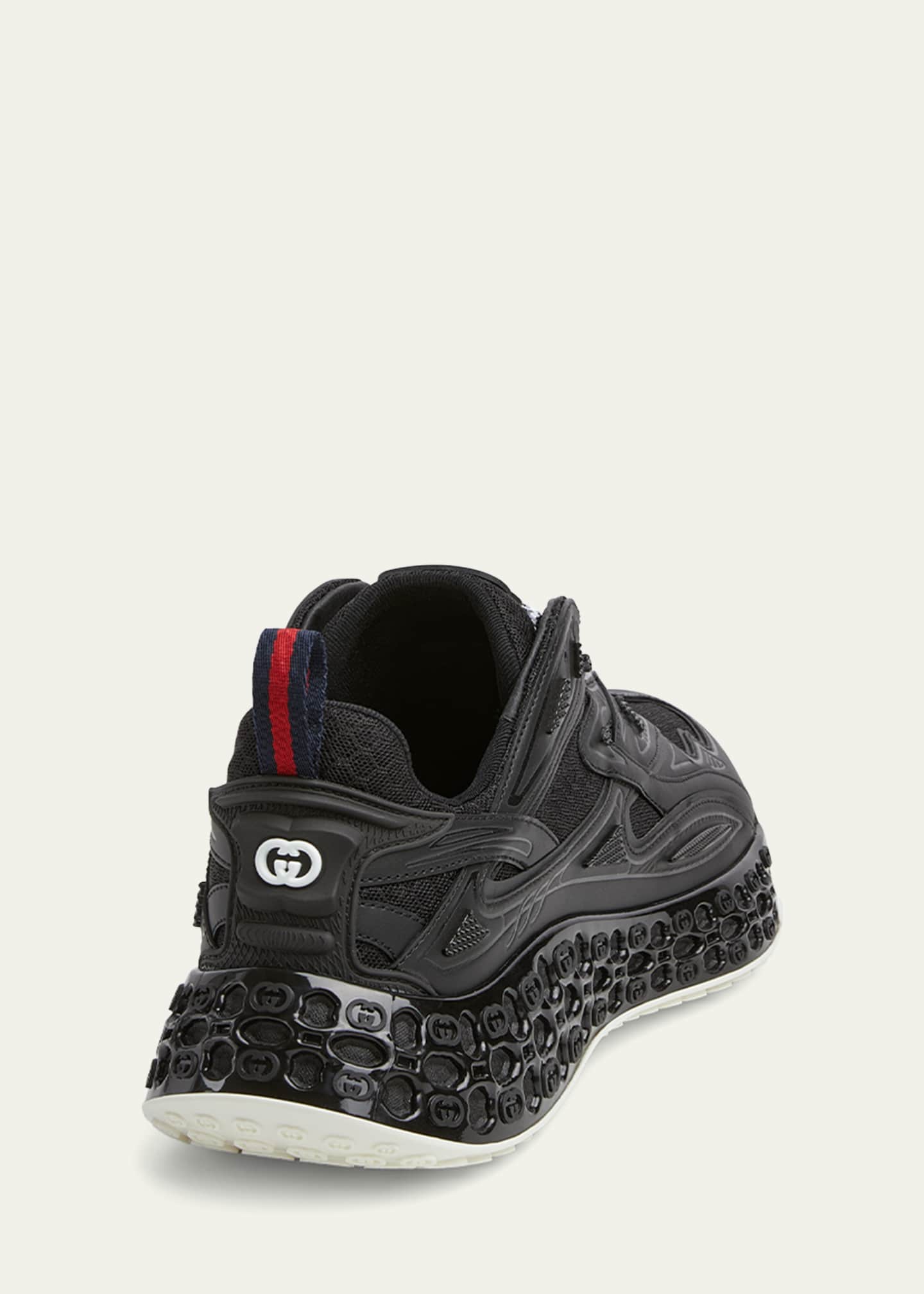 Gucci Men's cub3d Matte Demetra and Mesh Runner Sneakers Image 2 of 3