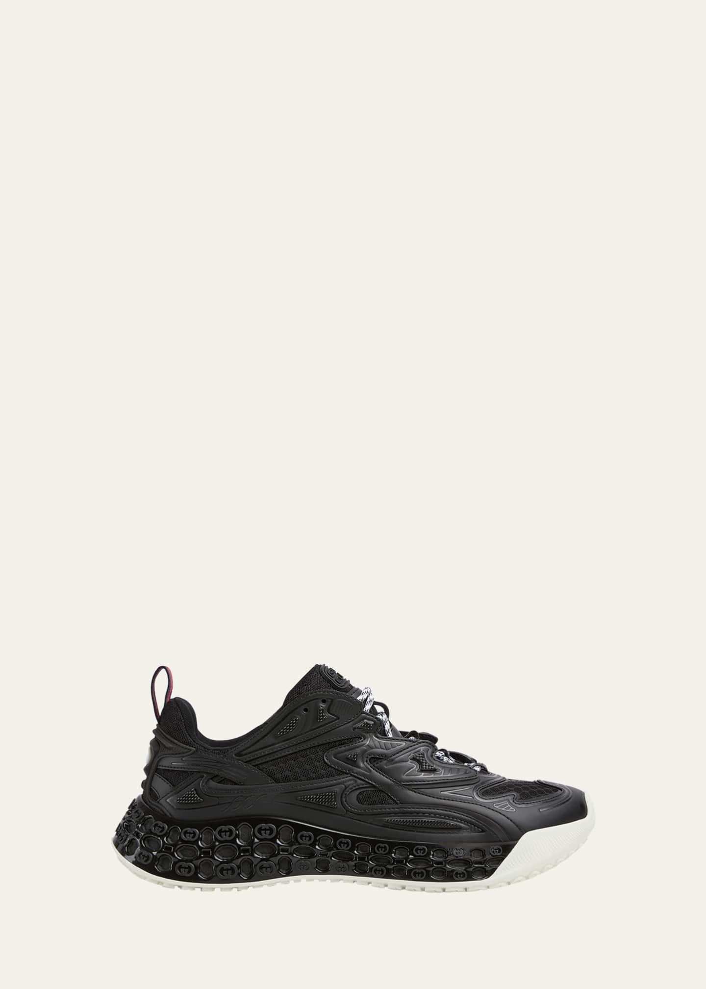 Gucci Men's cub3d Matte Demetra and Mesh Runner Sneakers Image 1 of 3