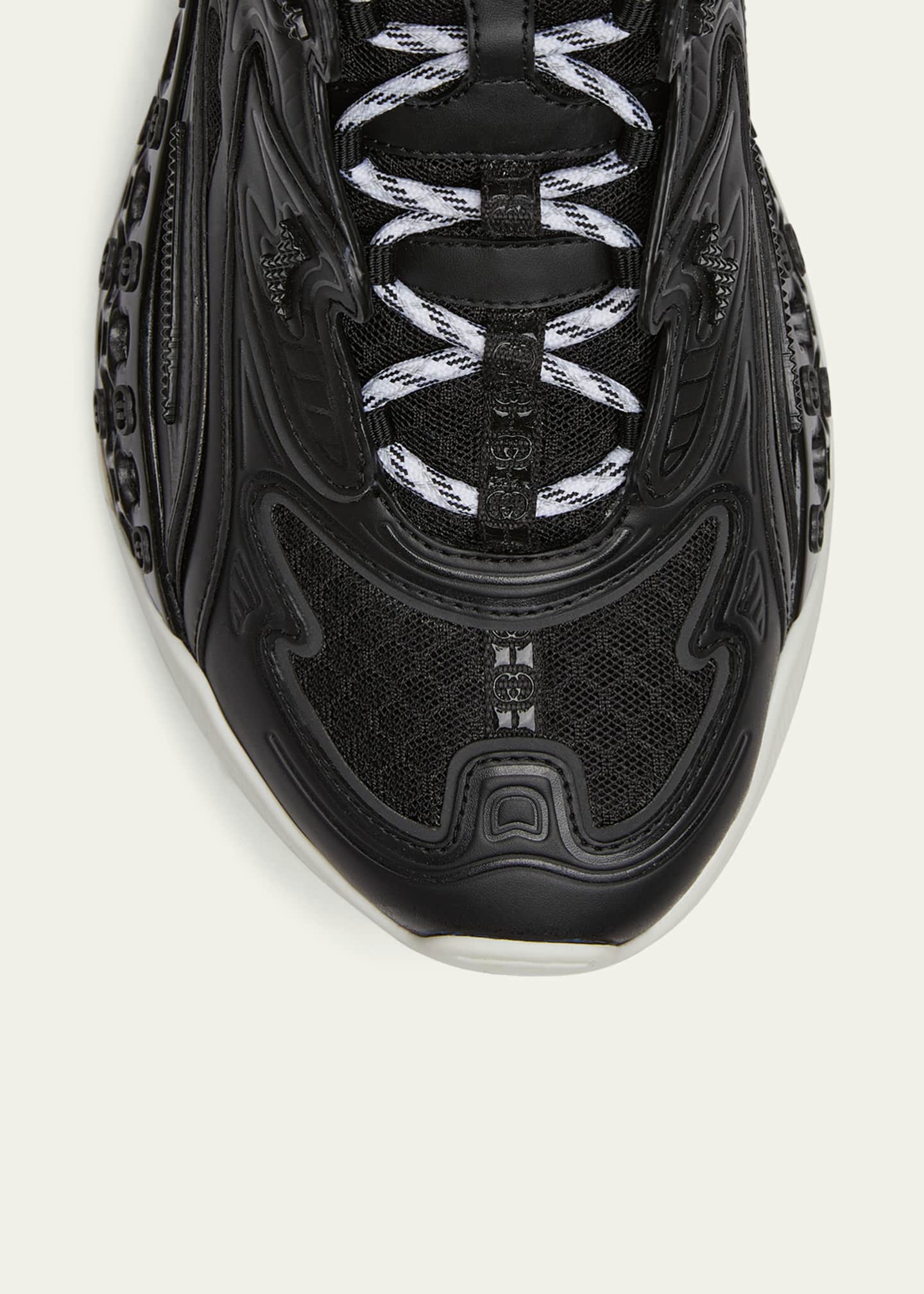 Gucci Men's cub3d Matte Demetra and Mesh Runner Sneakers Image 3 of 3