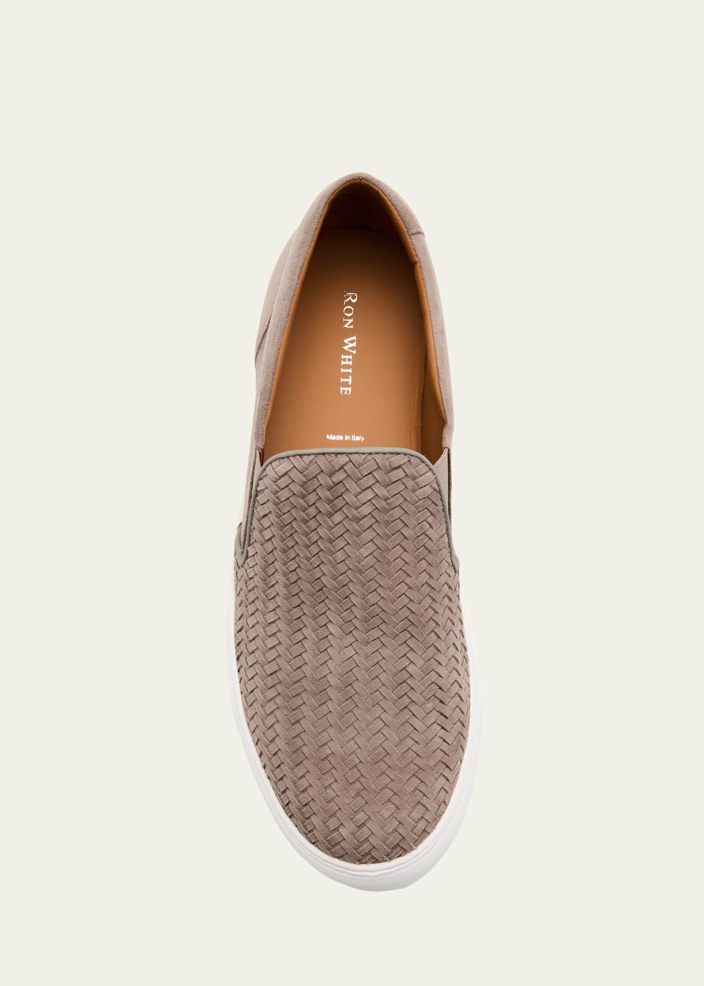 Ron White Men's Rex Woven Suede Slip-On Sneakers Image 6 of 6