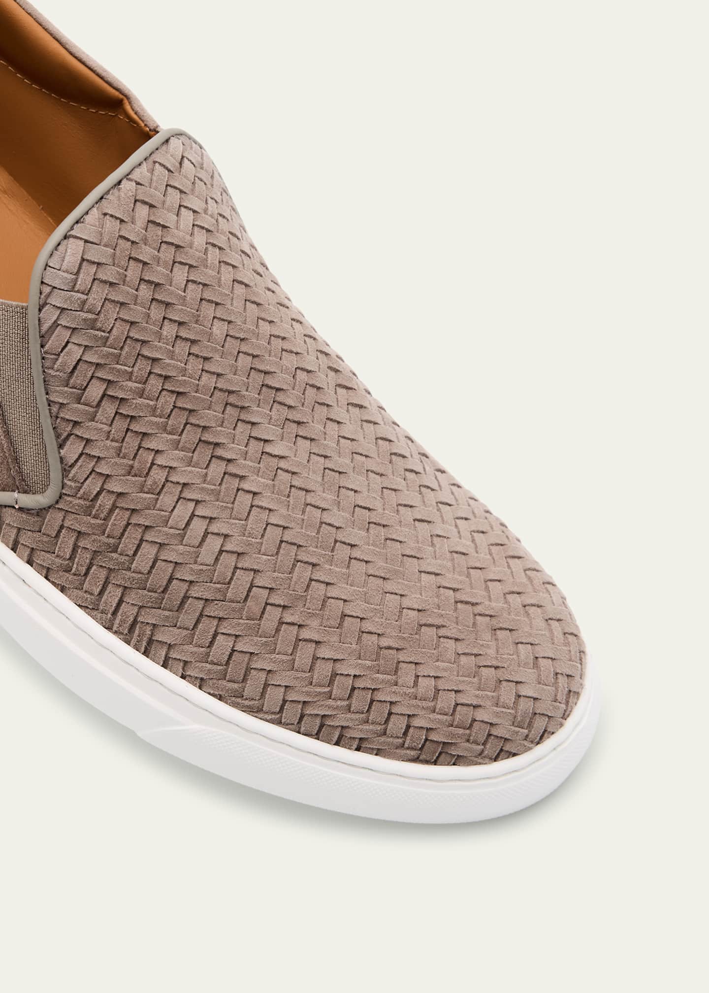Ron White Men's Rex Woven Suede Slip-On Sneakers Image 5 of 6