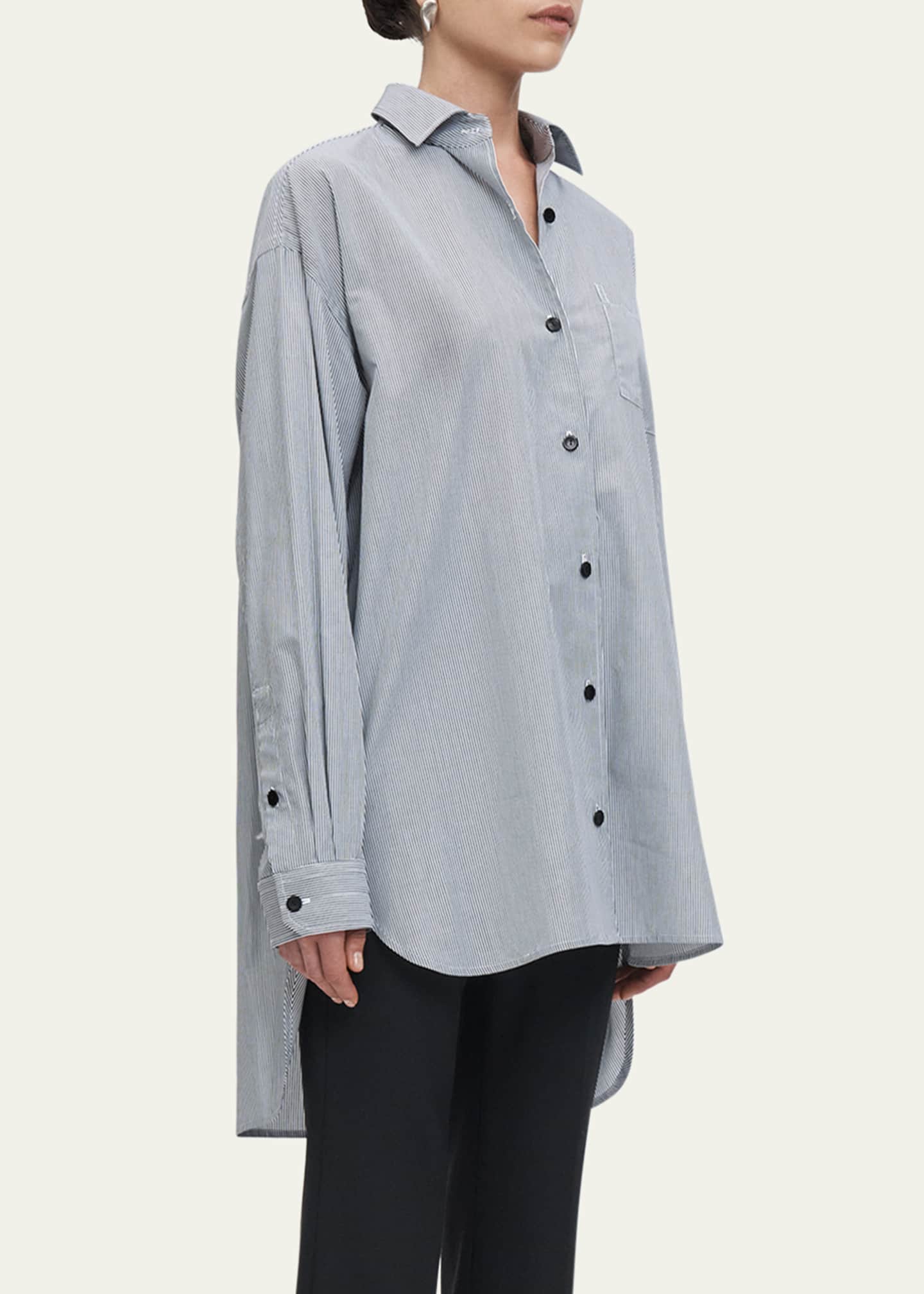 MARIA MCMANUS Striped A-Line Tunic Shirt Image 4 of 5
