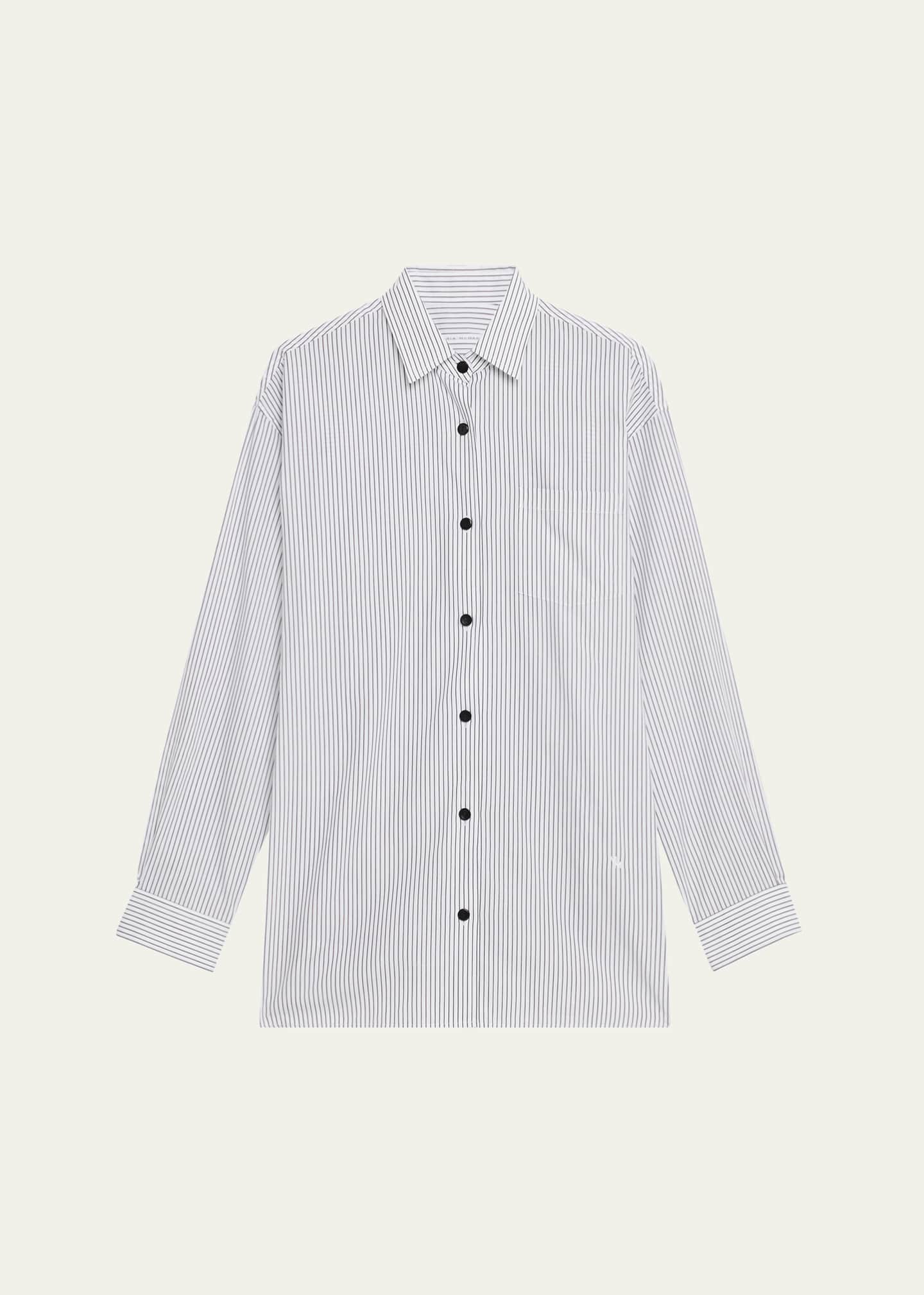 MARIA MCMANUS Striped A-Line Tunic Shirt Image 1 of 5