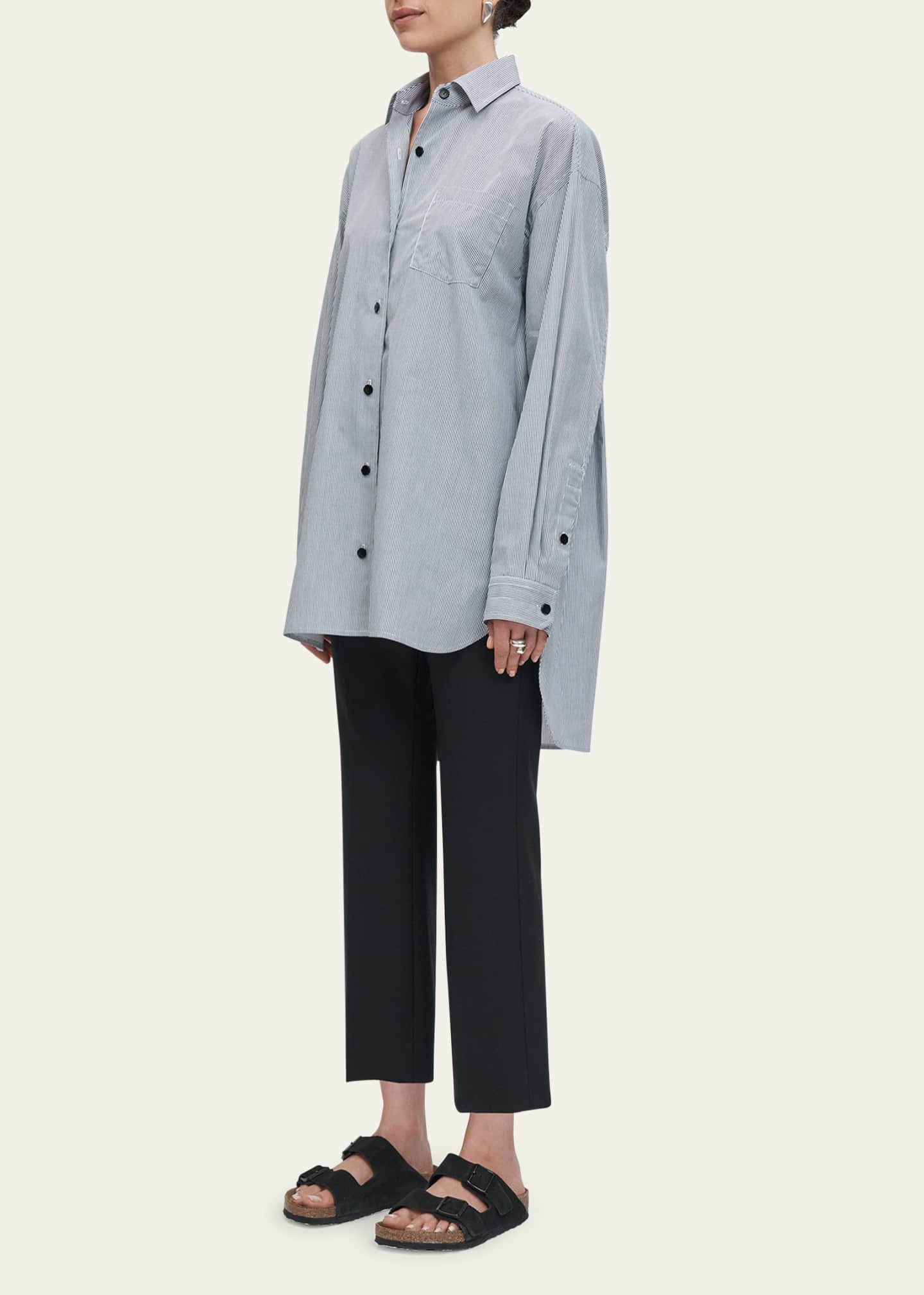 MARIA MCMANUS Striped A-Line Tunic Shirt Image 5 of 5