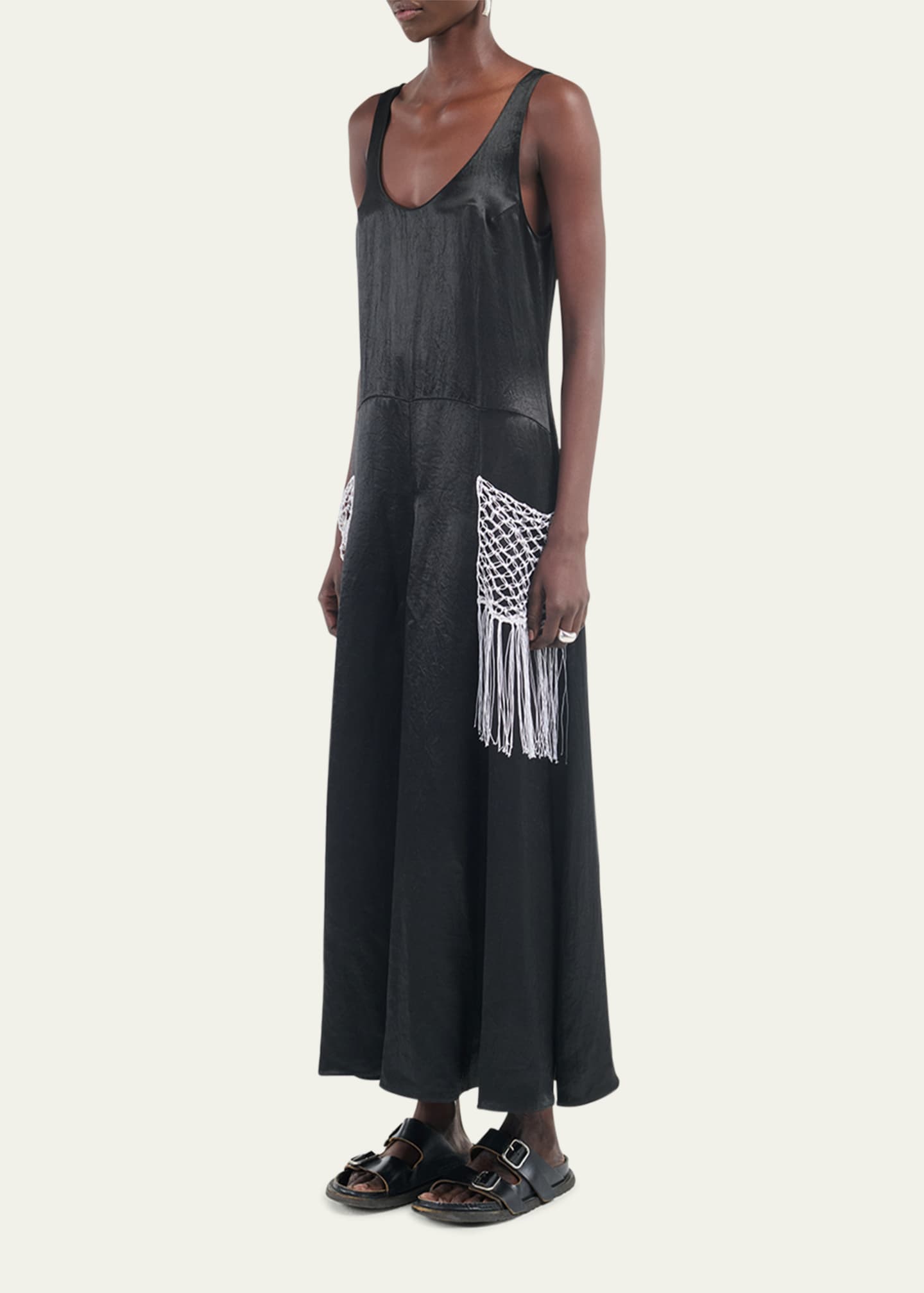 MARIA MCMANUS Sleeveless Godet Long Dress Image 4 of 5