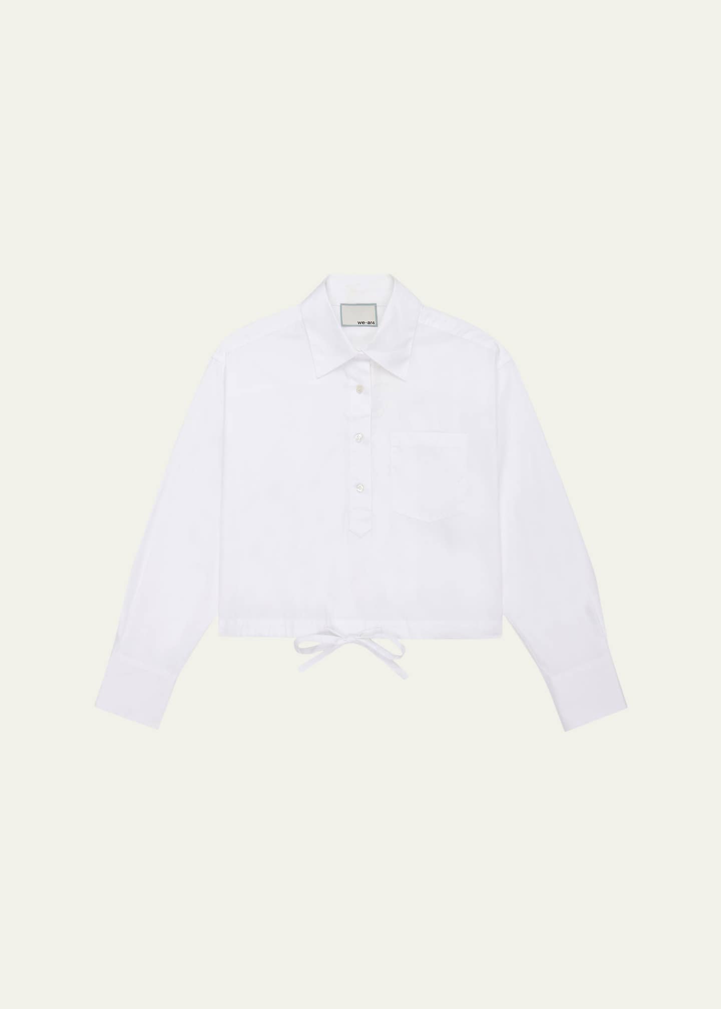 WE-AR4 Long-Sleeve Drawstring Cotton Shirt Image 1 of 4