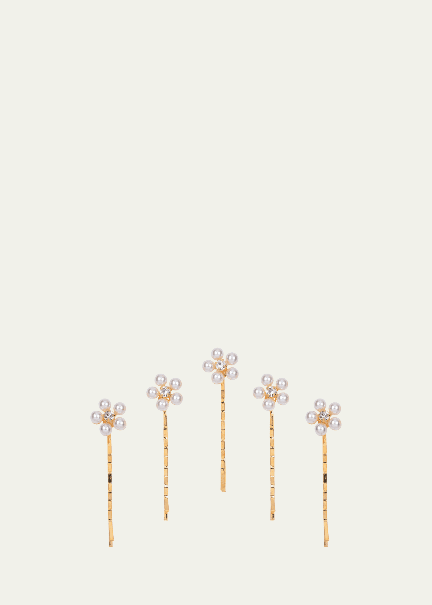 Jennifer Behr Zaya Set Of 5 Floral Pearly Bobby Pins