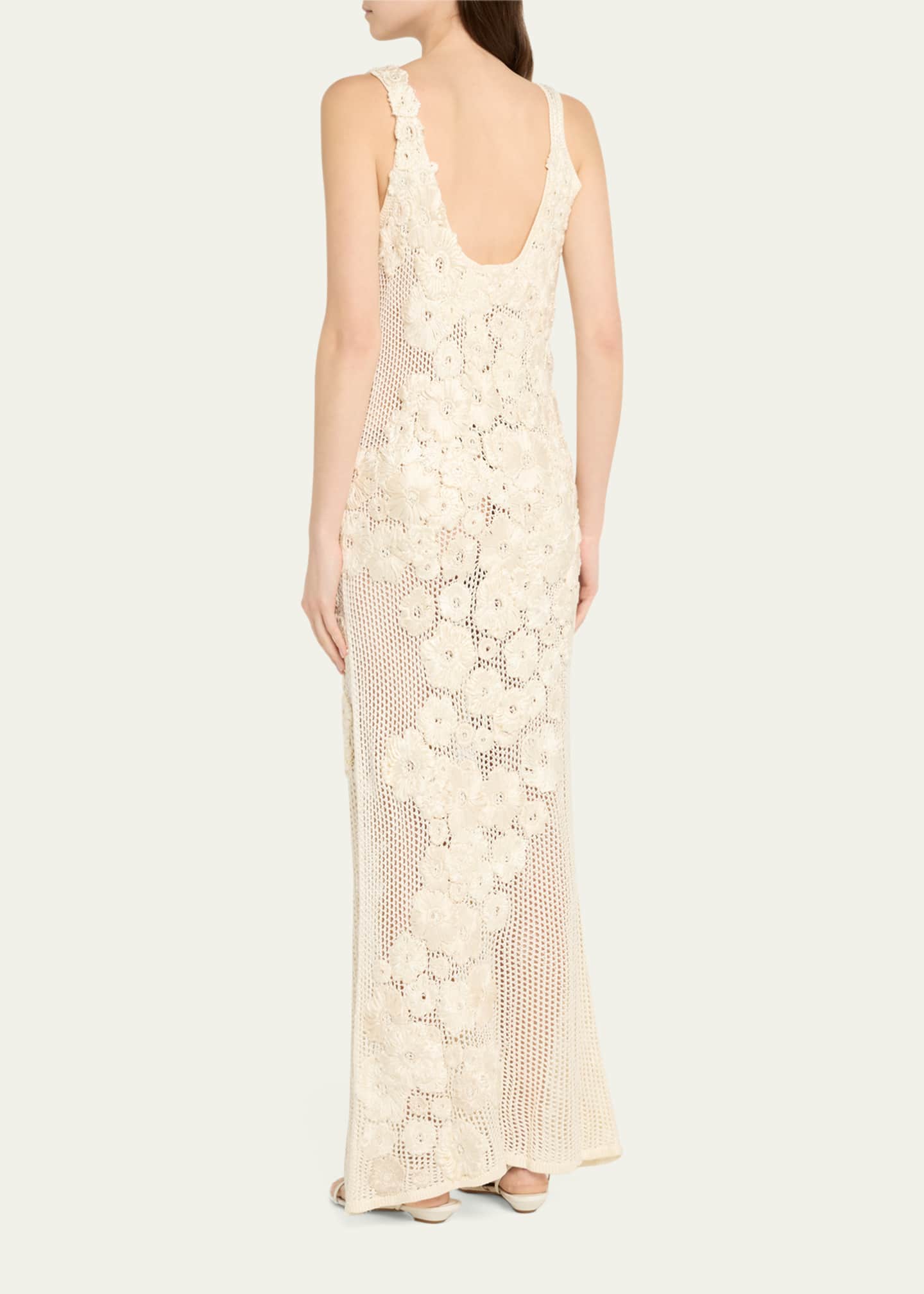 Heirlome Emily Flower Knit Silk Gown Image 3 of 5