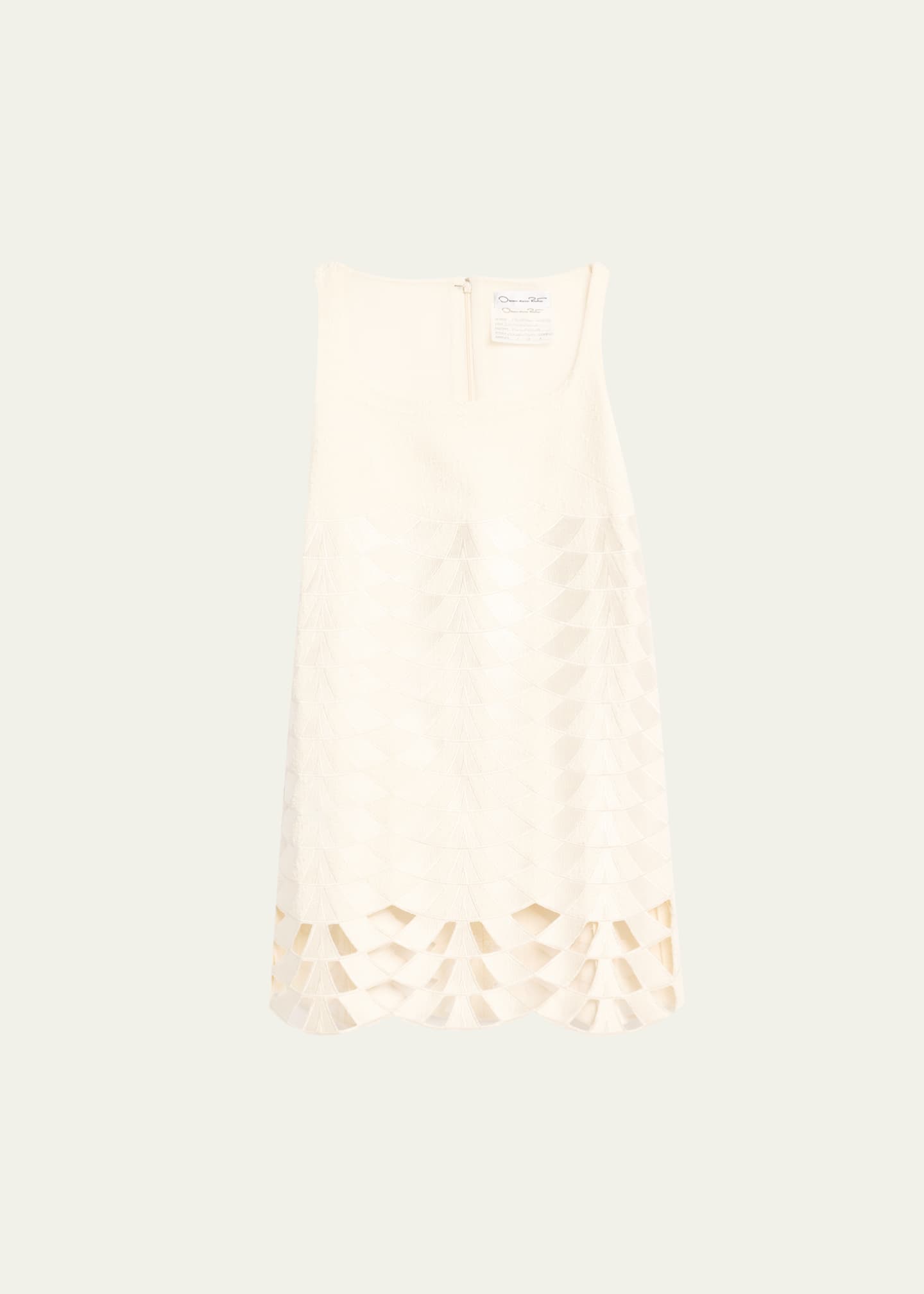 Oscar de la Renta Cutout Embroidered Tweed Mini Dress Image 1 of 5