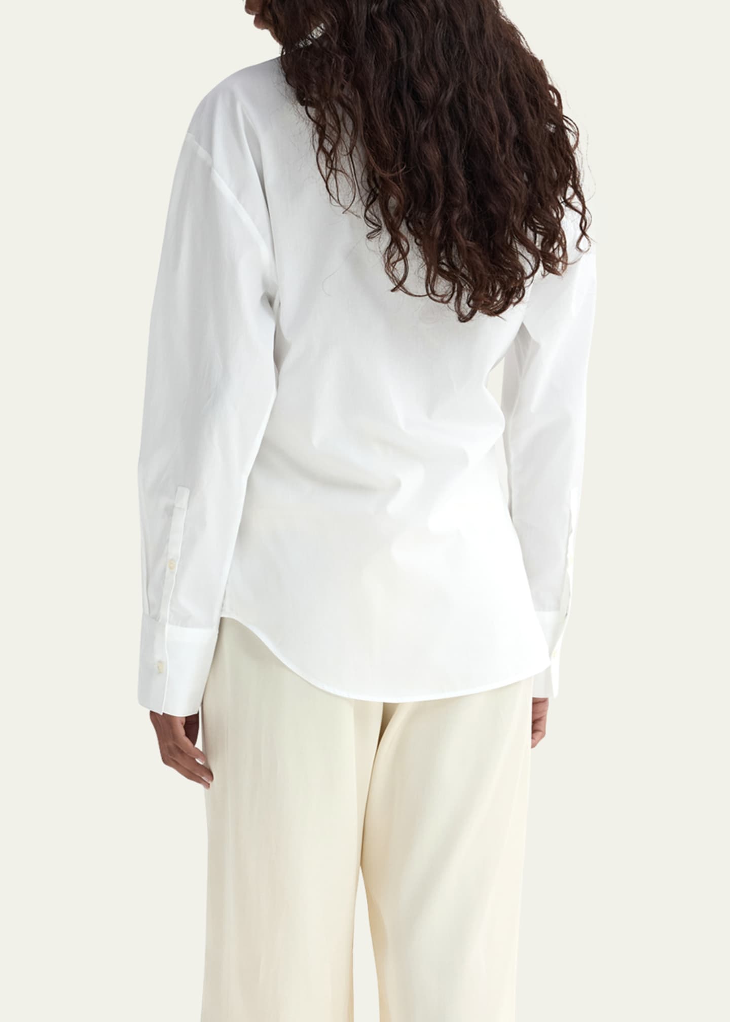 Overlap Cotton Shirt - Thumbnail 3
