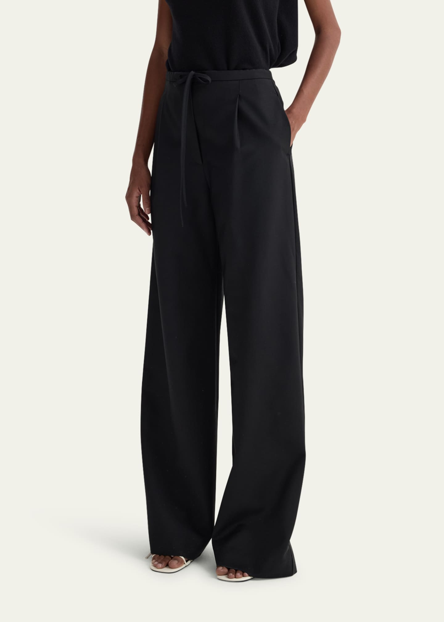 Rohe Relaxed Wool Drawstring Trousers Image 4 of 5