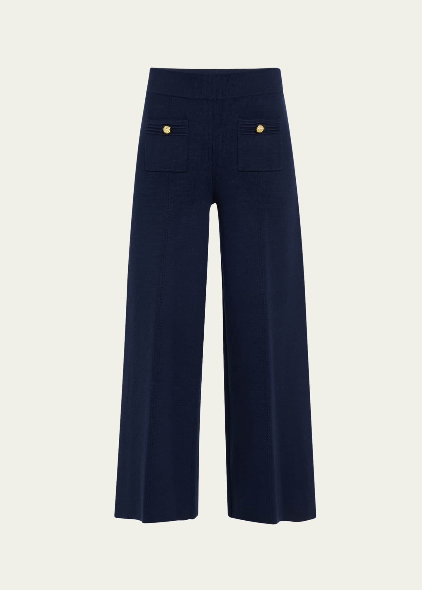 L'Agence Madrid Wide-Leg Knit Pants Image 1 of 5