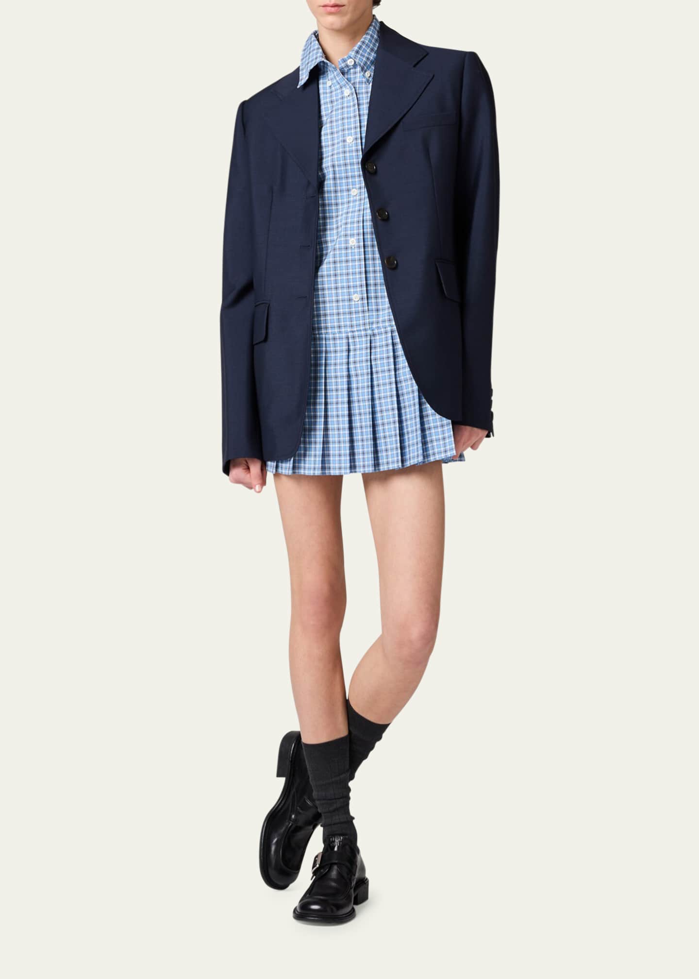 新品タグ付き　Checked Shirt Mini Dress　S CHELSEA MINI DRESS - NOIR CHECK – LIONESS FASHION USA