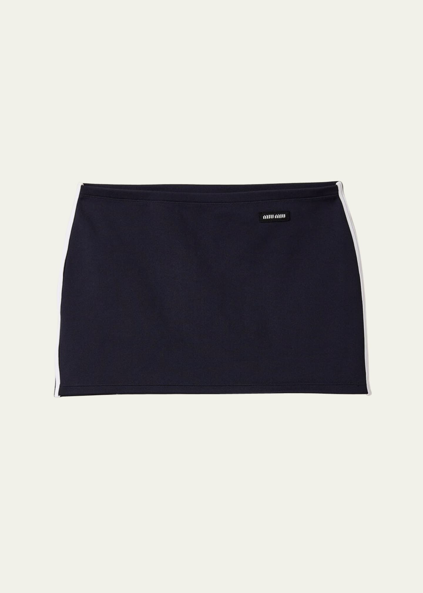 Miu Miu Side-Stripe Mini Tube Skirt